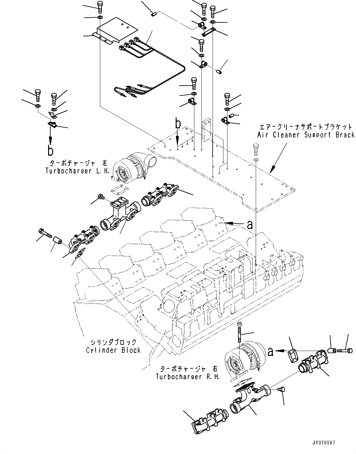 Схема запчастей Komatsu SAA12V140E-3A - ВЫПУСКНОЙ КОЛЛЕКТОР, С ДАТЧИКОМ (№9-) ВЫПУСКНОЙ КОЛЛЕКТОР, EXTREMELY BAD ТОПЛИВН. И ПЛОХ. ТОПЛИВО ARRANGEMENT СПЕЦ-Я. ВОДН.+DUST