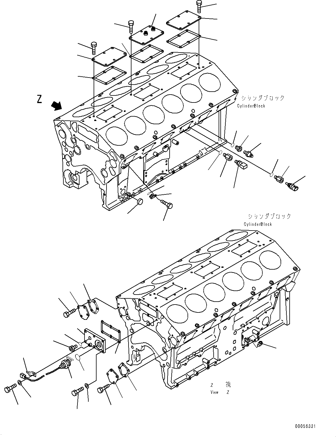 Схема запчастей Komatsu SAA12V140E-3A - ЭЛЕМЕНТЫ БЛОКА ЦИЛИНДРОВ (№9-) ЭЛЕМЕНТЫ БЛОКА ЦИЛИНДРОВ, БЕЗ ПОДДОН ДВИГ-ЛЯ И ПОДОГРЕВАТЕЛЬ ХЛАДАГЕНТА, ХОЛОДН. AREA СПЕЦ-ЯIFICATION A (- DEG C)