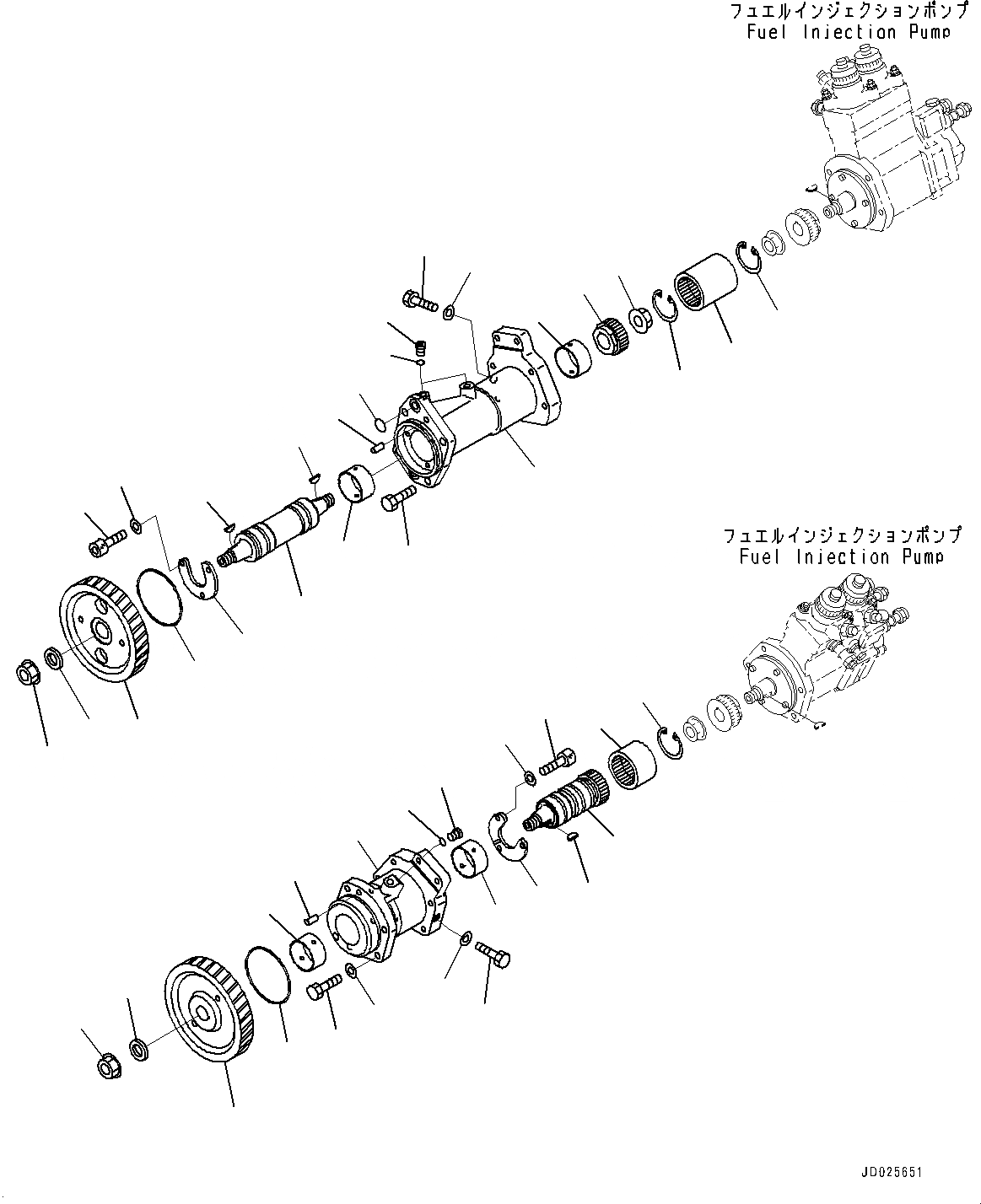 Схема запчастей Komatsu SAA12V140E-3A - ТОПЛИВН. НАСОС ПРИВОД (№9-) ТОПЛИВН. НАСОС ПРИВОД