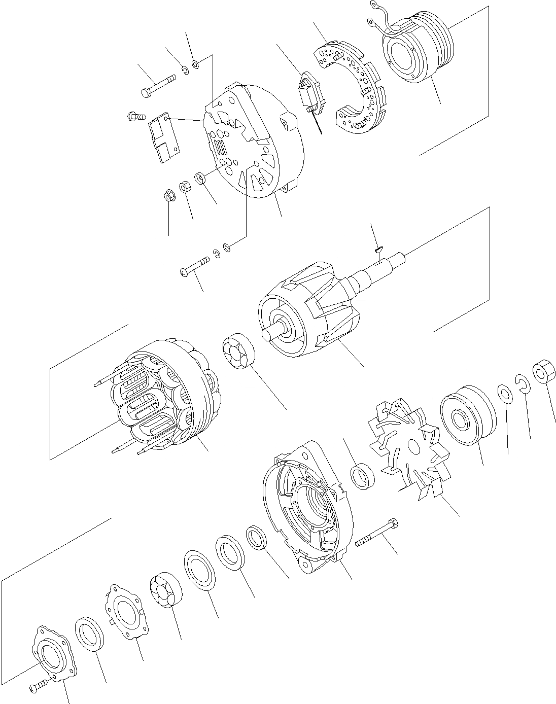 Схема запчастей Komatsu SAA12V140E-3A - ГЕНЕРАТОР, ВНУТР. ЧАСТИ (№7-9) ГЕНЕРАТОР, 9AMP, ДЛЯ СТРАН ЕС БЕЗОПАСН. REGULATION