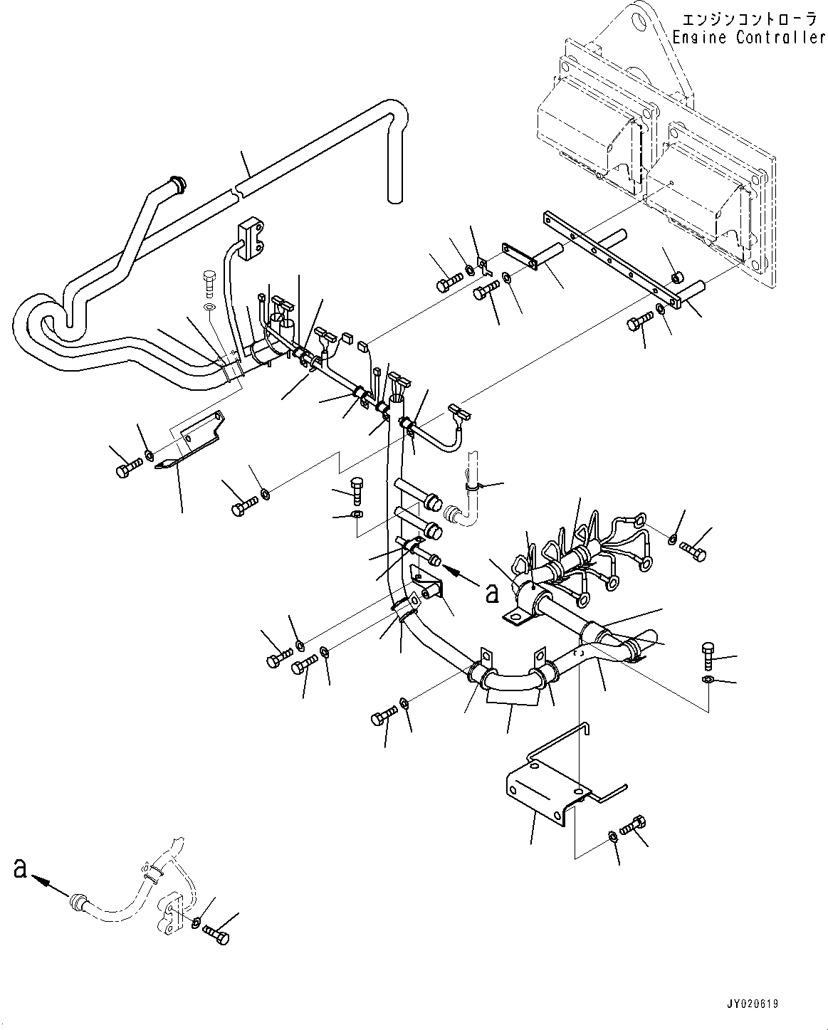 Схема запчастей Komatsu SAA12V140E-3A - ПРОВОДКА, (/) (№9-) ПРОВОДКА, ДЛЯ VHMS