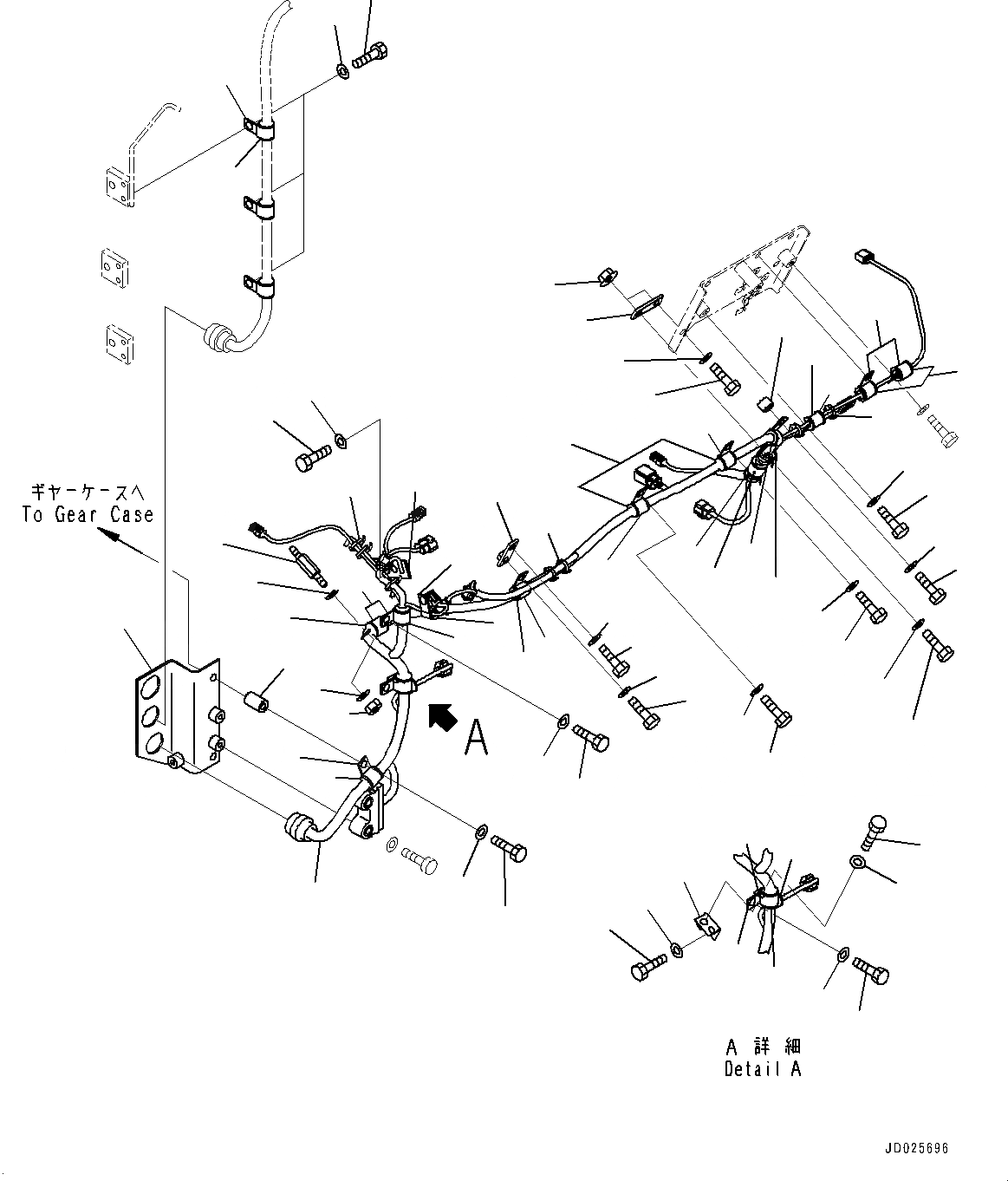 Схема запчастей Komatsu SAA12V140E-3A - ПРОВОДКА, (/) (№9-) ПРОВОДКА, ДЛЯ VHMS