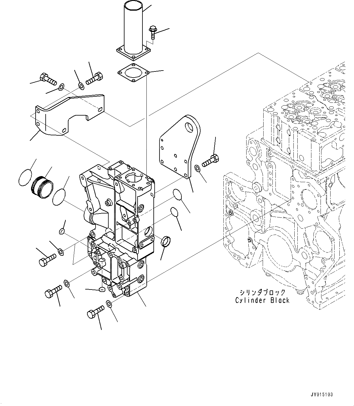 Схема запчастей Komatsu SAA6D170E-5EE - ДВИГАТЕЛЬ ПОДЪЕМ EYE КРЕПЛЕНИЕ (№98-) ДВИГАТЕЛЬ ПОДЪЕМ EYE КРЕПЛЕНИЕ