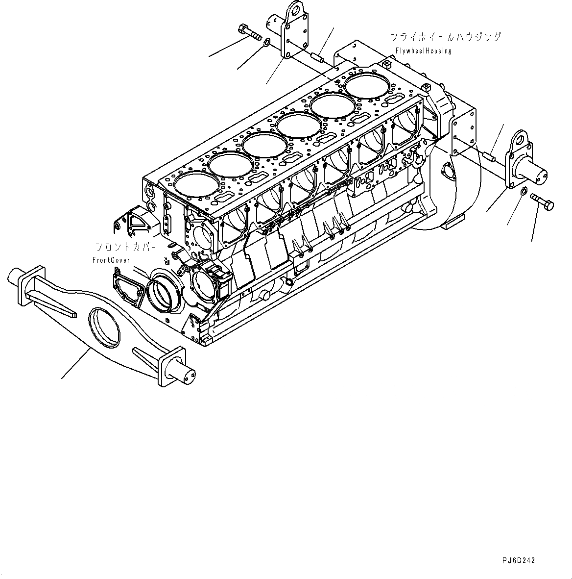 Схема запчастей Komatsu SAA6D170E-5EE - КРЕПЛЕНИЕ ДВИГАТЕЛЯ (№98-) КРЕПЛЕНИЕ ДВИГАТЕЛЯ