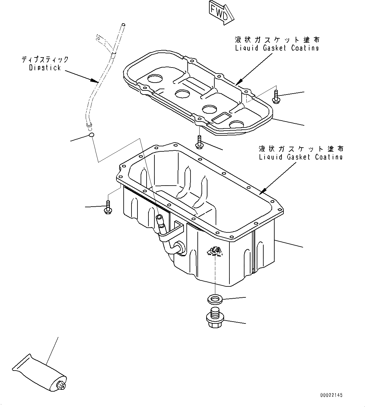 Схема запчастей Komatsu 4D94LE-2 - ДВИГАТЕЛЬ, МАСЛЯНЫЙ ПОДДОН (№7-) ДВИГАТЕЛЬ, ДЛЯ TОБОД КОЛЕСАMING DOZER