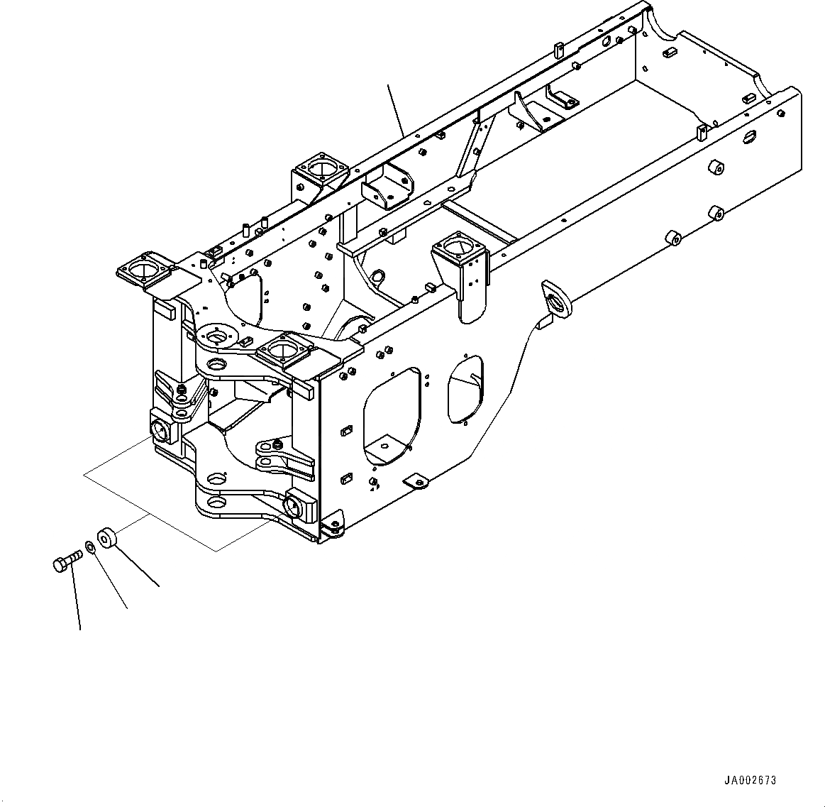 Схема запчастей Komatsu WA250-6 - ЗАДН. РАМА, (№7-7) ЗАДН. РАМА, С ОГНЕТУШИТЕЛЬ