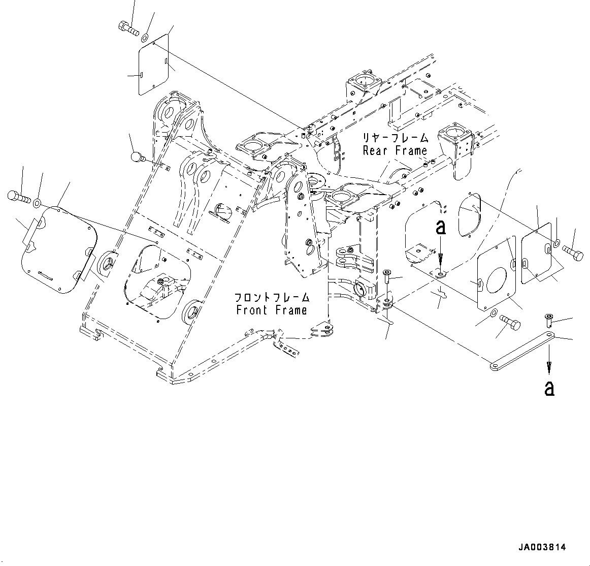 Схема запчастей Komatsu WA250-6 - СОЧЛ. СОЕД. БЛОКИР. BAR И РАМА КРЫШКА(№7-) СОЧЛ. СОЕД. БЛОКИР. BAR И РАМА COVER, С 2-Х СЕКЦИОНН. УПРАВЛЯЮЩ. КЛАПАН