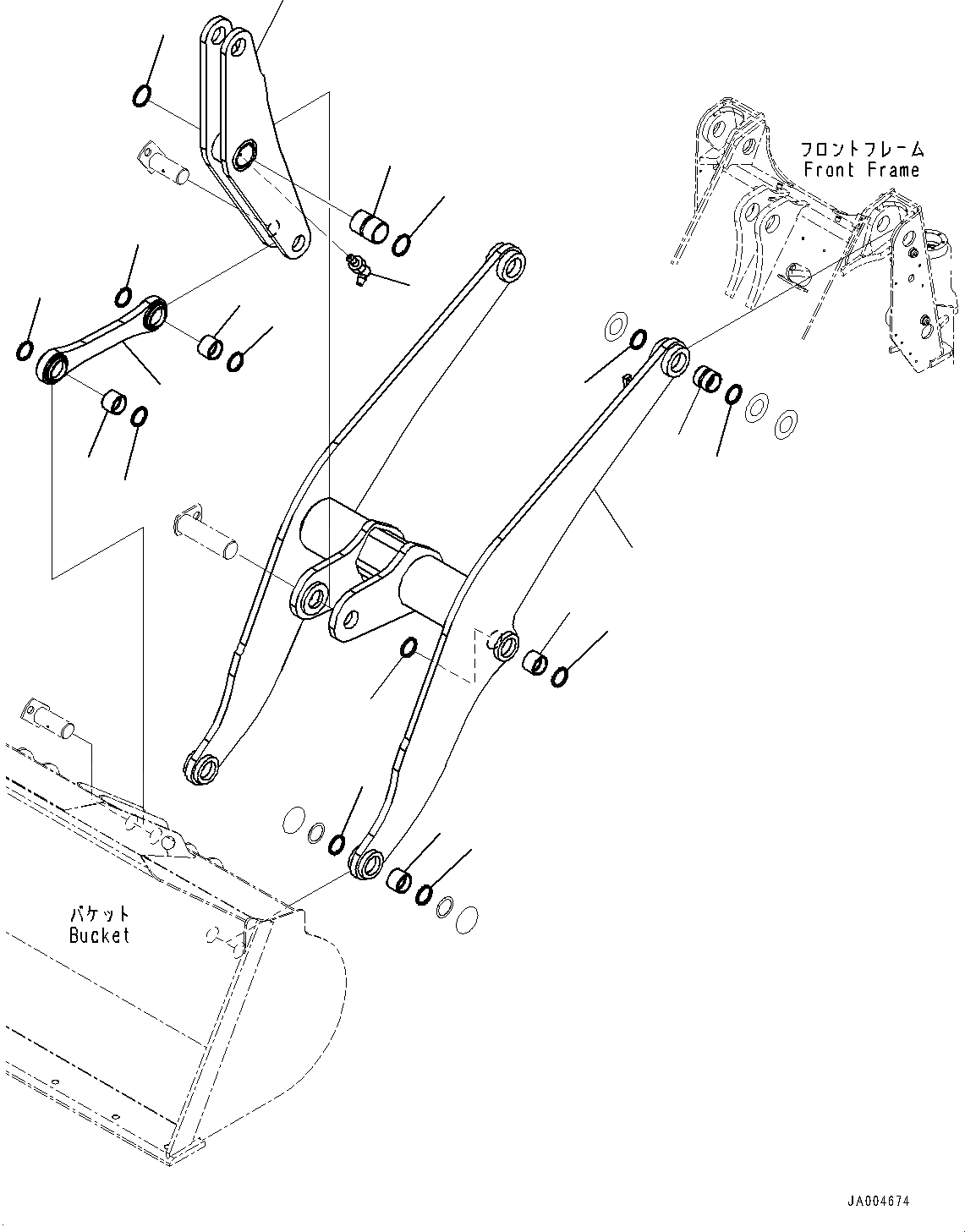 Схема запчастей Komatsu WA250-6 - РУКОЯТЬ И BELL CRANK, СТРЕЛА (№778-) РУКОЯТЬ И BELL CRANK, С КОНЦЕВ. ВЫКЛЮЧ-ЛЬ ПОДЪЕМА СТРЕЛЫ