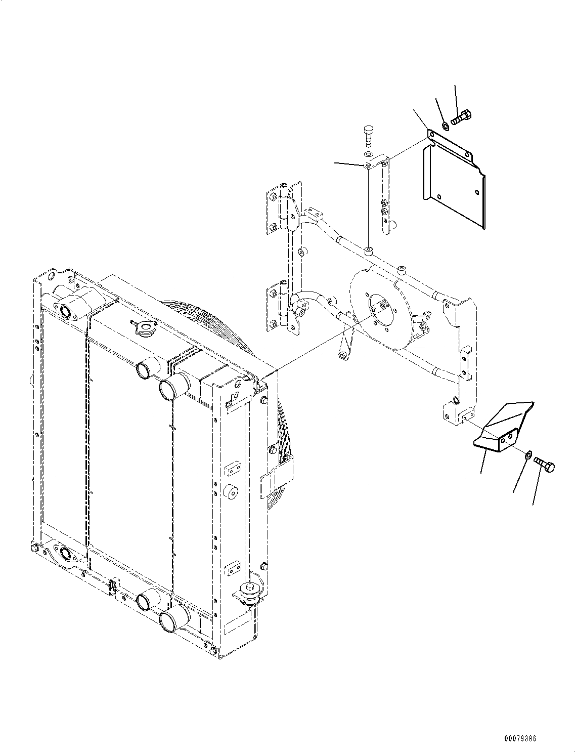 Схема запчастей Komatsu WA250-6 - РАДИАТОР, КРЕПЛЕНИЕ (/) (№7-) РАДИАТОР, БЕЗ КОНДИЦ. ВОЗДУХА