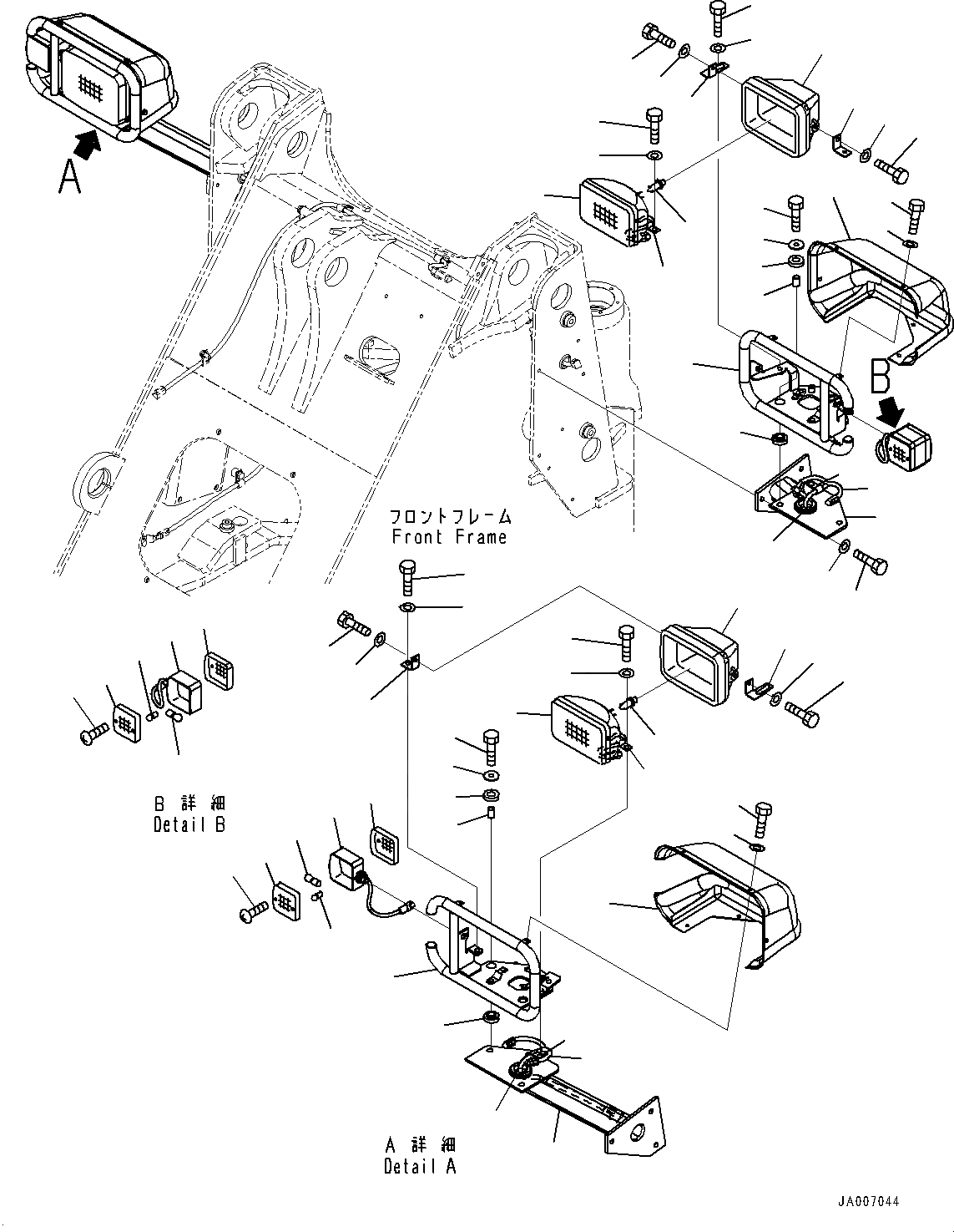 Схема запчастей Komatsu WA250-6 - ГОЛОВНОЕ ОСВЕЩЕНИЕ (№77-) ГОЛОВНОЕ ОСВЕЩЕНИЕ