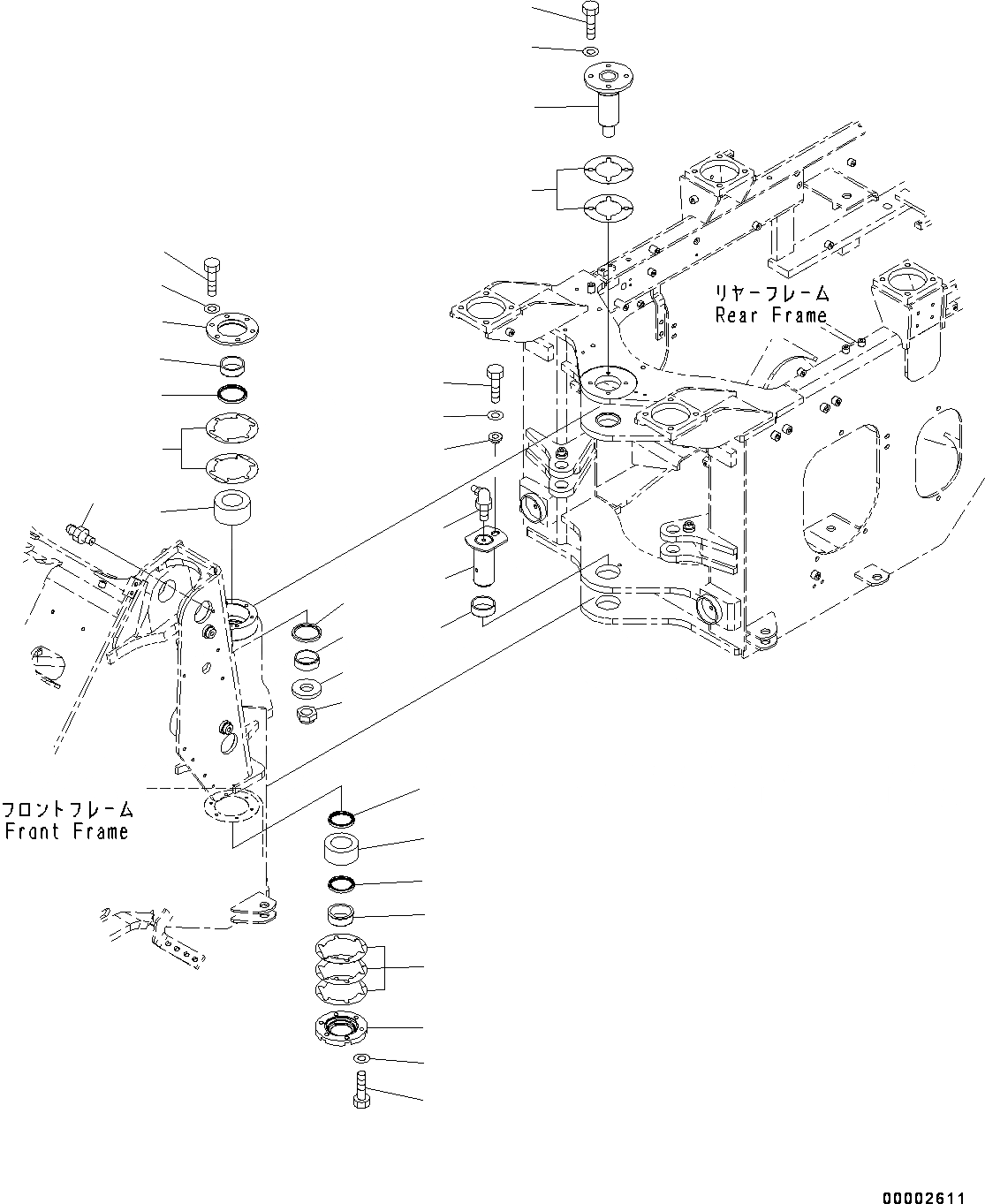 Схема запчастей Komatsu WA250-6 - ПАЛЕЦ(№7-) HINGE ПАЛЕЦ