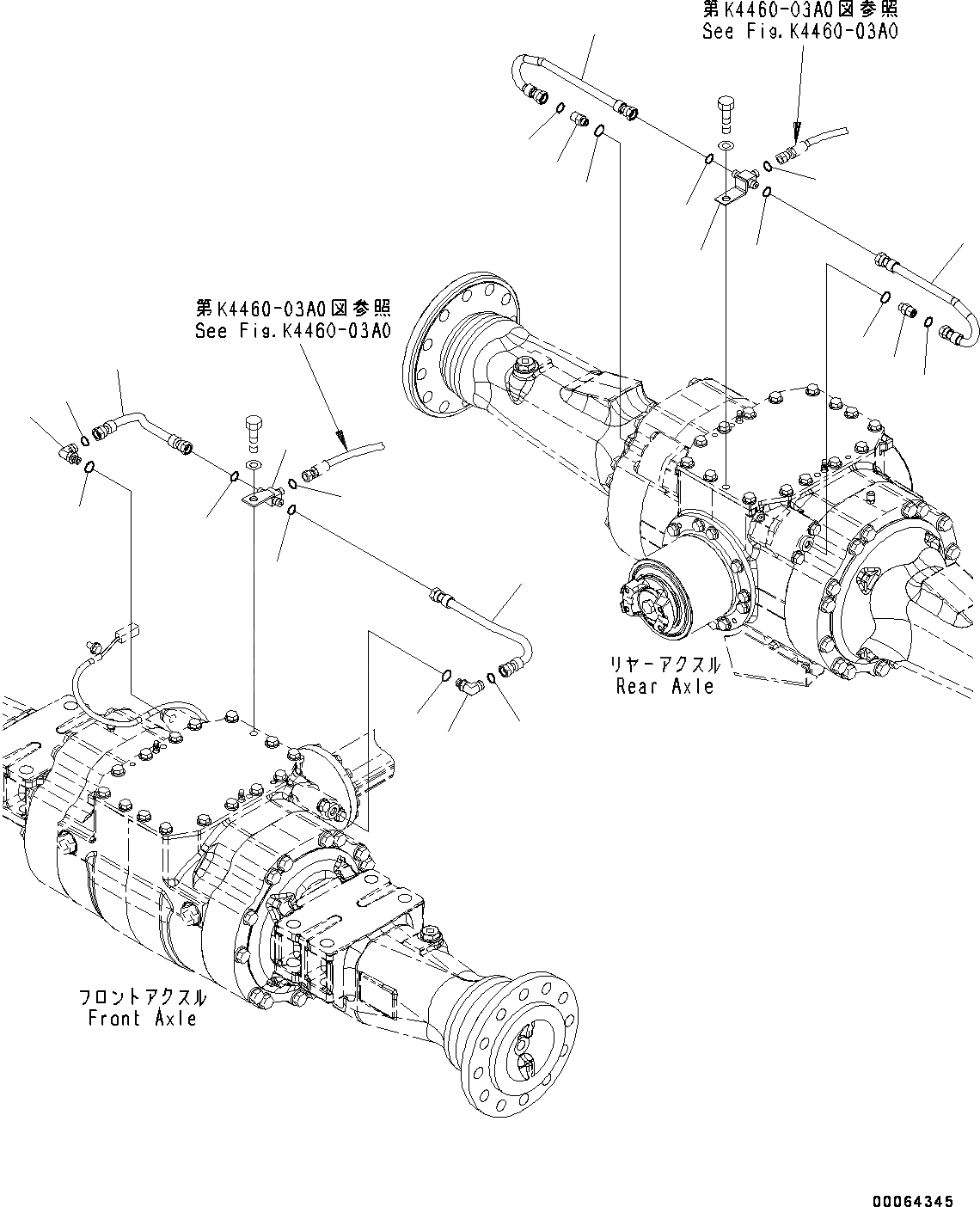 Схема запчастей Komatsu WA250-6 - ТОРМОЗНАЯ ГИДРОЛИНИЯ (№7-) ТОРМОЗНАЯ ГИДРОЛИНИЯ