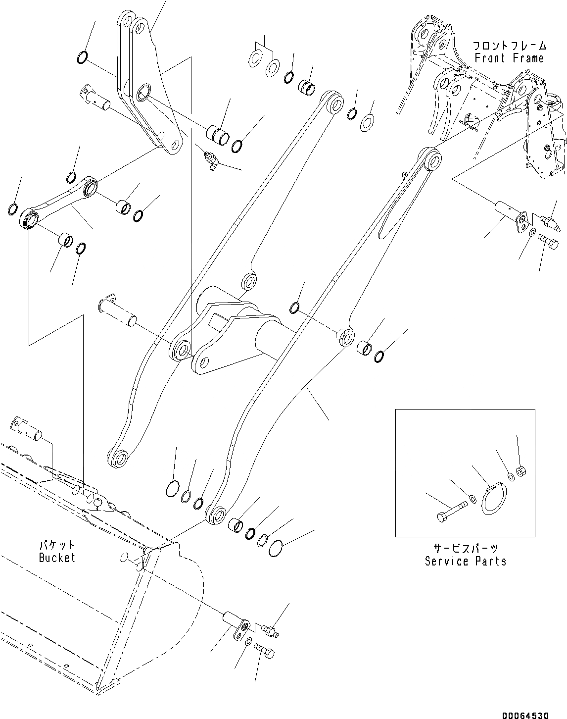 Схема запчастей Komatsu WA250-6 - РУКОЯТЬ И BELL CRANK, СТРЕЛА (№7-778) РУКОЯТЬ И BELL CRANK, С ВЫСОК. ПОДЪЕМ РУКОЯТЬ, MM, КОНЦЕВ. ВЫКЛЮЧ-ЛЬ ПОДЪЕМА СТРЕЛЫ