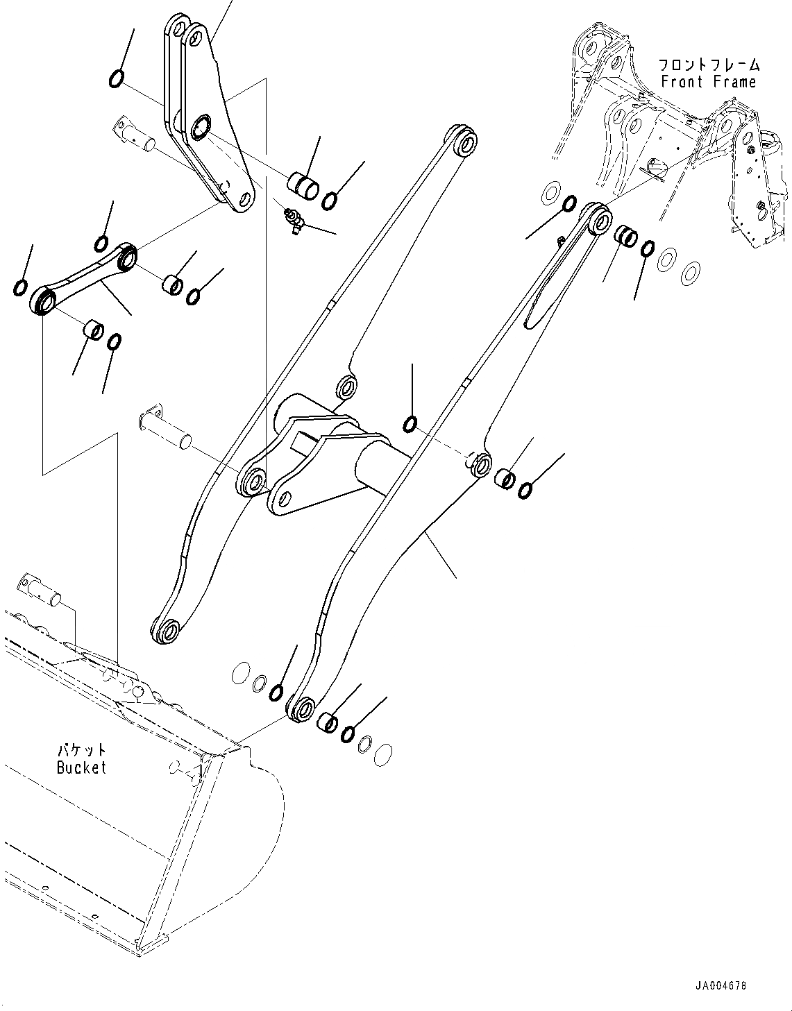 Схема запчастей Komatsu WA250-6 - РУКОЯТЬ И BELL CRANK, СТРЕЛА (№778-) РУКОЯТЬ И BELL CRANK, С ВЫСОК. ПОДЪЕМ РУКОЯТЬ, MM, КОНЦЕВ. ВЫКЛЮЧ-ЛЬ ПОДЪЕМА СТРЕЛЫ