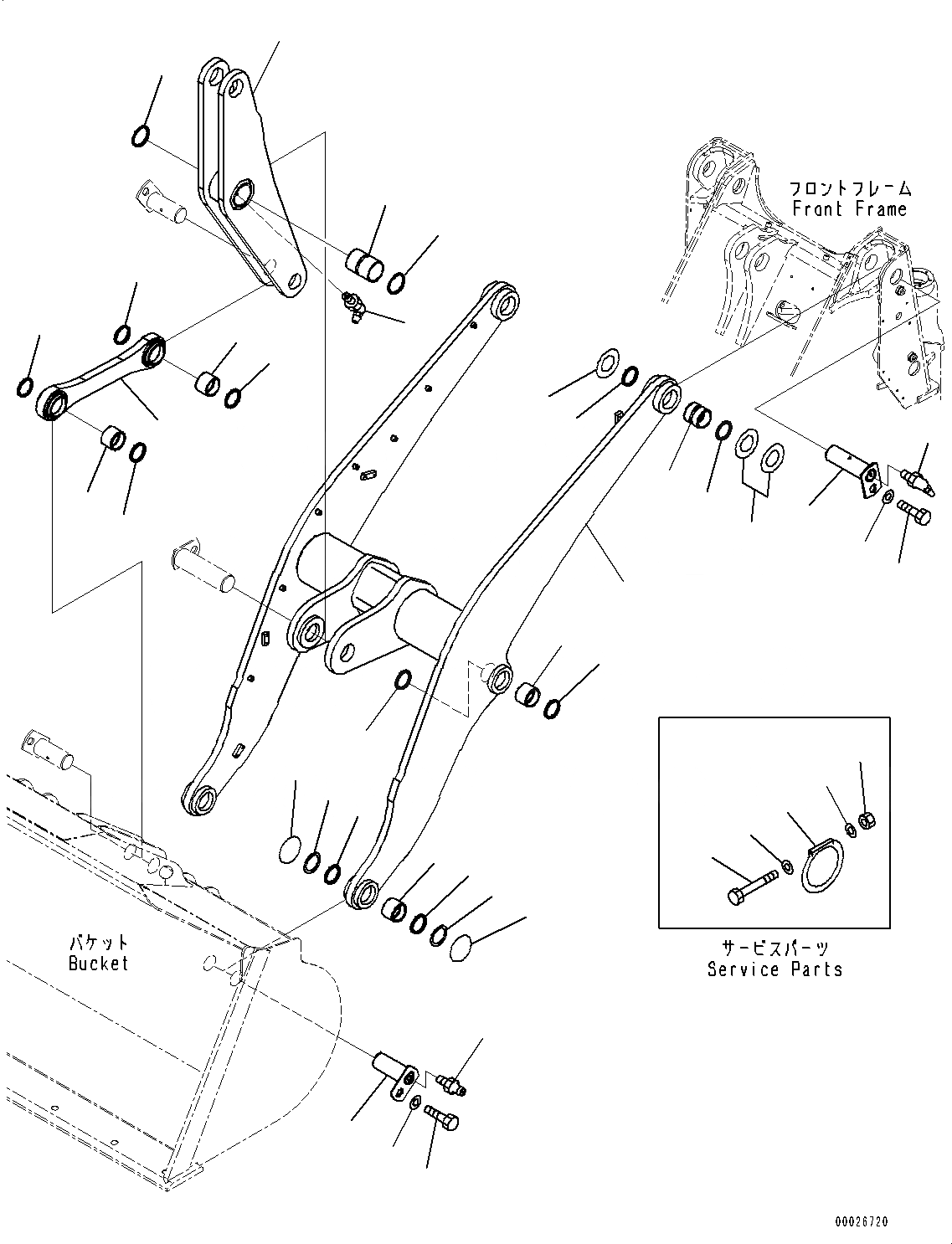 Схема запчастей Komatsu WA250-6 - РУКОЯТЬ И BELL CRANK, СТРЕЛА (№7-778) РУКОЯТЬ И BELL CRANK, С 4-Х СЕКЦИОНН. УПРАВЛЯЮЩ. КЛАПАН, КОНЦЕВ. ВЫКЛЮЧ-ЛЬ ПОДЪЕМА СТРЕЛЫ