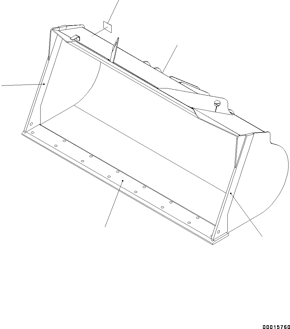 Схема запчастей Komatsu WA250-6 - КОВШ (№7-) КОВШ, .M, С РЕЖУЩ. КРОМКОЙ НА БОЛТАХ, .7M, LIGHT МАТЕРИАЛERIAL