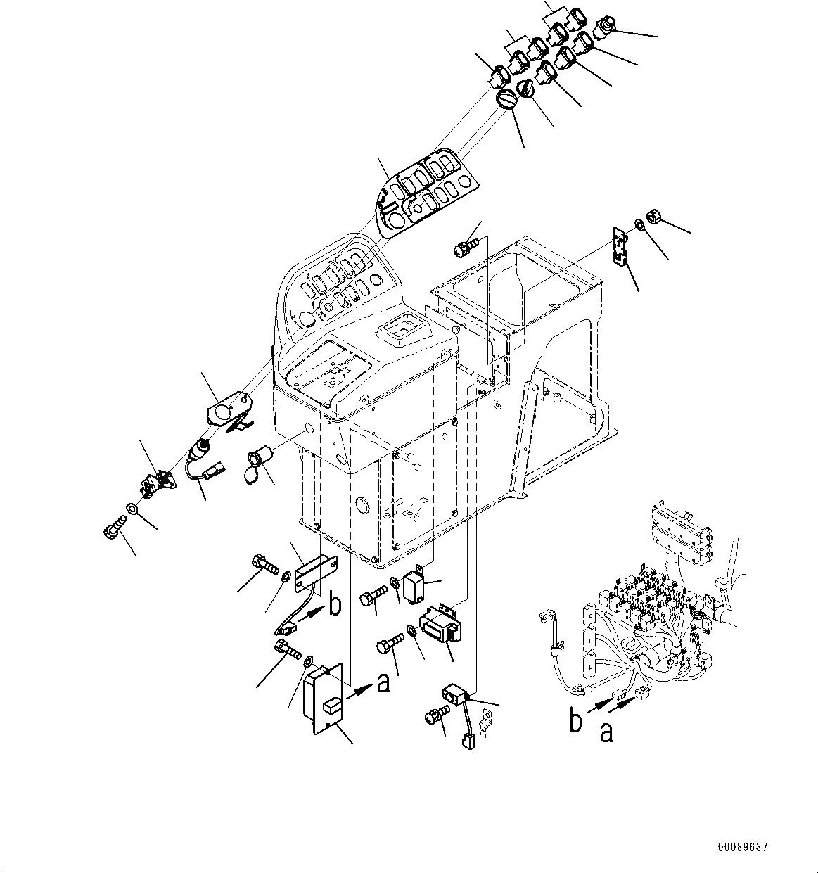 Схема запчастей Komatsu WA600-6 - ПОЛ, ПЕРЕКЛЮЧАТЕЛЬ (№8-) ПОЛ, С РУЛЕВОЕ КОЛЕСО, БЕЗ ДВИГАТЕЛЬ IDOL RPM SET ПЕРЕКЛЮЧАТЕЛЬ