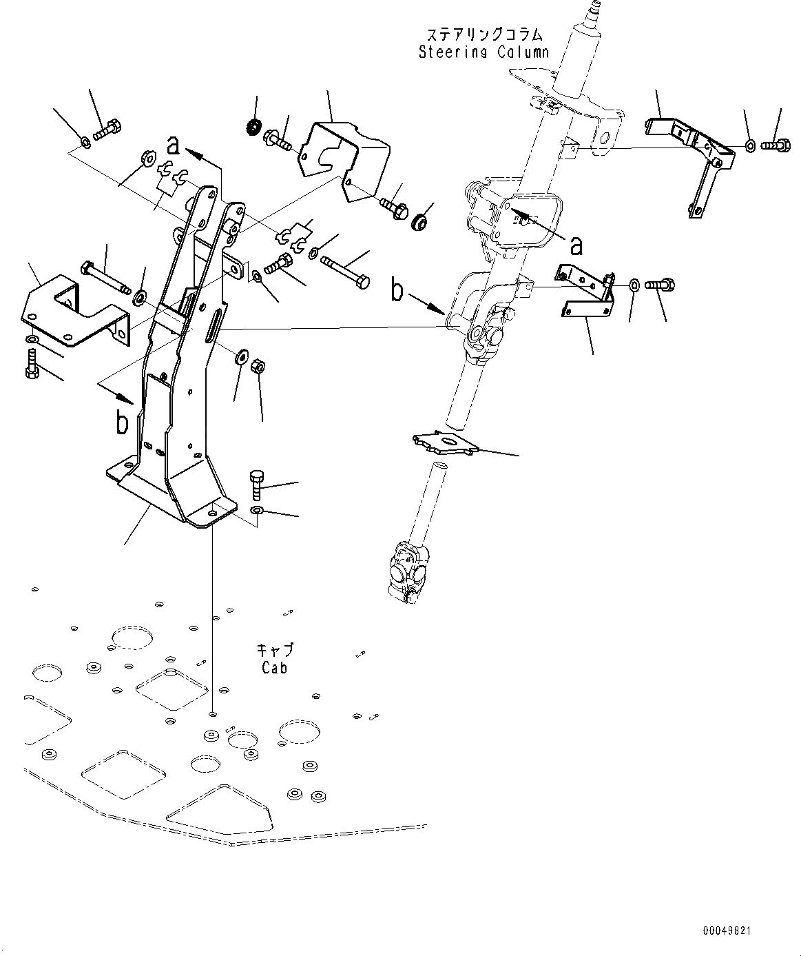 Схема запчастей Komatsu WA600-6 - ПОЛ, РУЛЕВ. КОЛОН. СУППОРТ (№8-) ПОЛ, НАКЛОН.ABLE РУЛЕВОЕ КОЛЕСО, 78MM РЕМЕНЬ БЕЗОПАСНОСТИ, -POINT ТИП, С ВОЗД. ПОДВЕСКОЙ СИДЕНЬЕ ОПЕРАТОРА, GRAMMER, KOMTRAX, CHINA