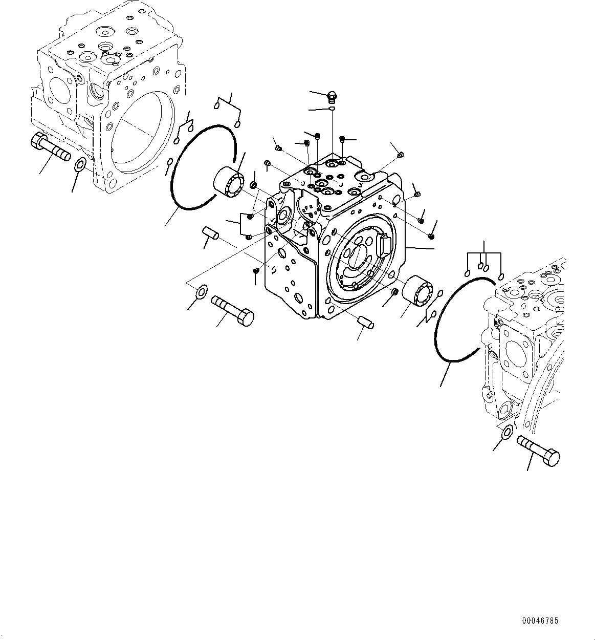 Схема запчастей Komatsu HB205-1 - ПОРШЕНЬ НАСОС, ВНУТР. ЧАСТИ (/) (№-) ПОРШЕНЬ НАСОС