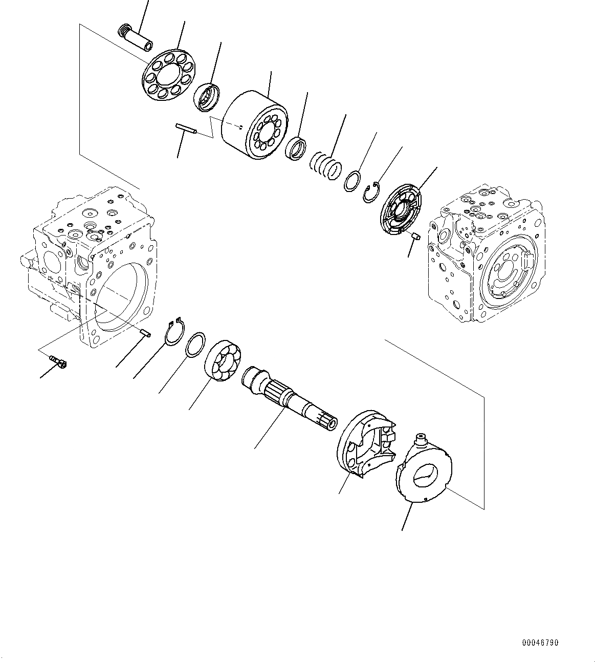 Схема запчастей Komatsu HB205-1 - ПОРШЕНЬ НАСОС, ВНУТР. ЧАСТИ (7/) (№-) ПОРШЕНЬ НАСОС