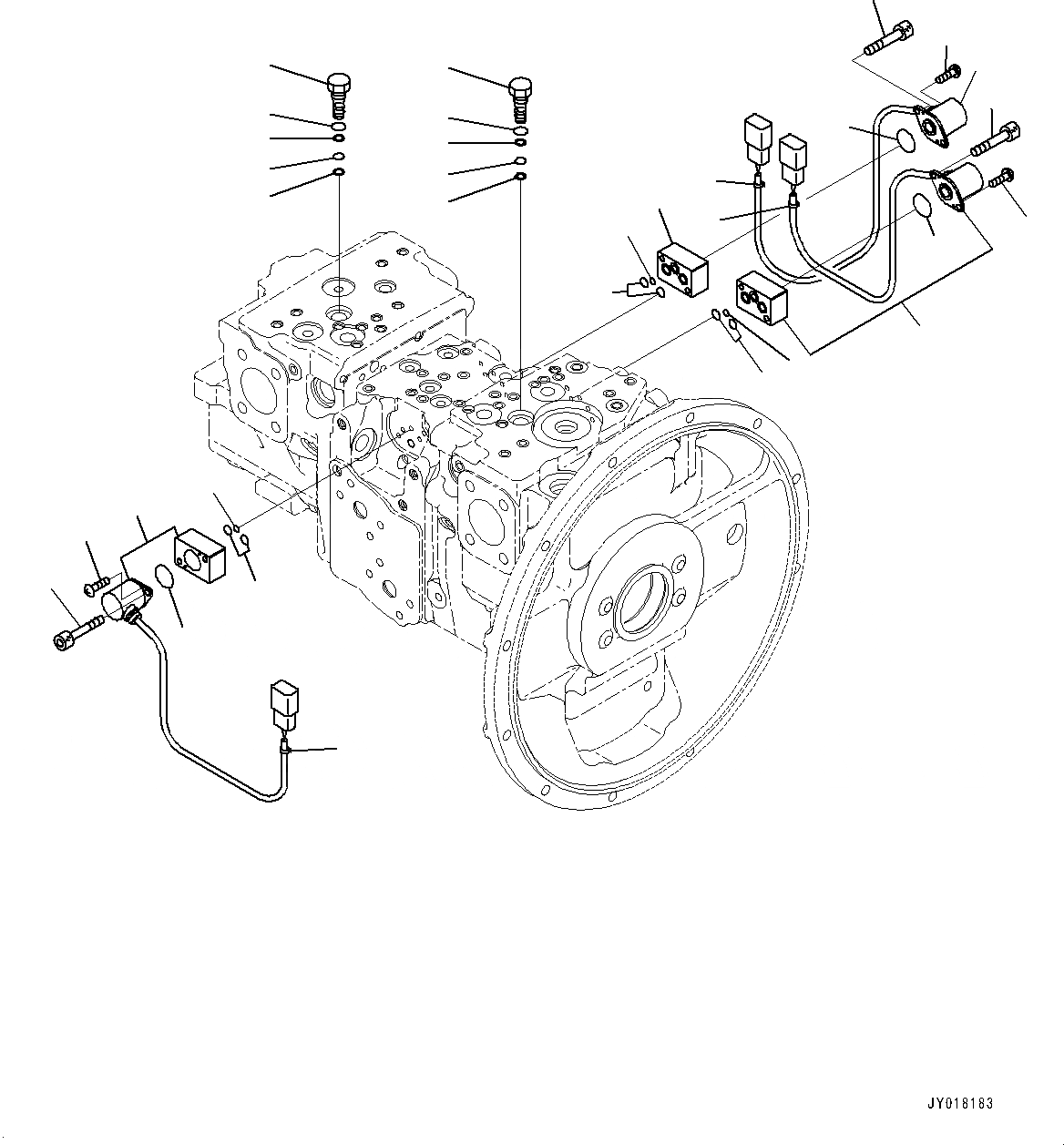 Схема запчастей Komatsu HB205-1 - КОМПОНЕНТЫ ДВИГАТЕЛЯ, ПОРШЕНЬ НАСОС (/) (№98-7) КОМПОНЕНТЫ ДВИГАТЕЛЯ