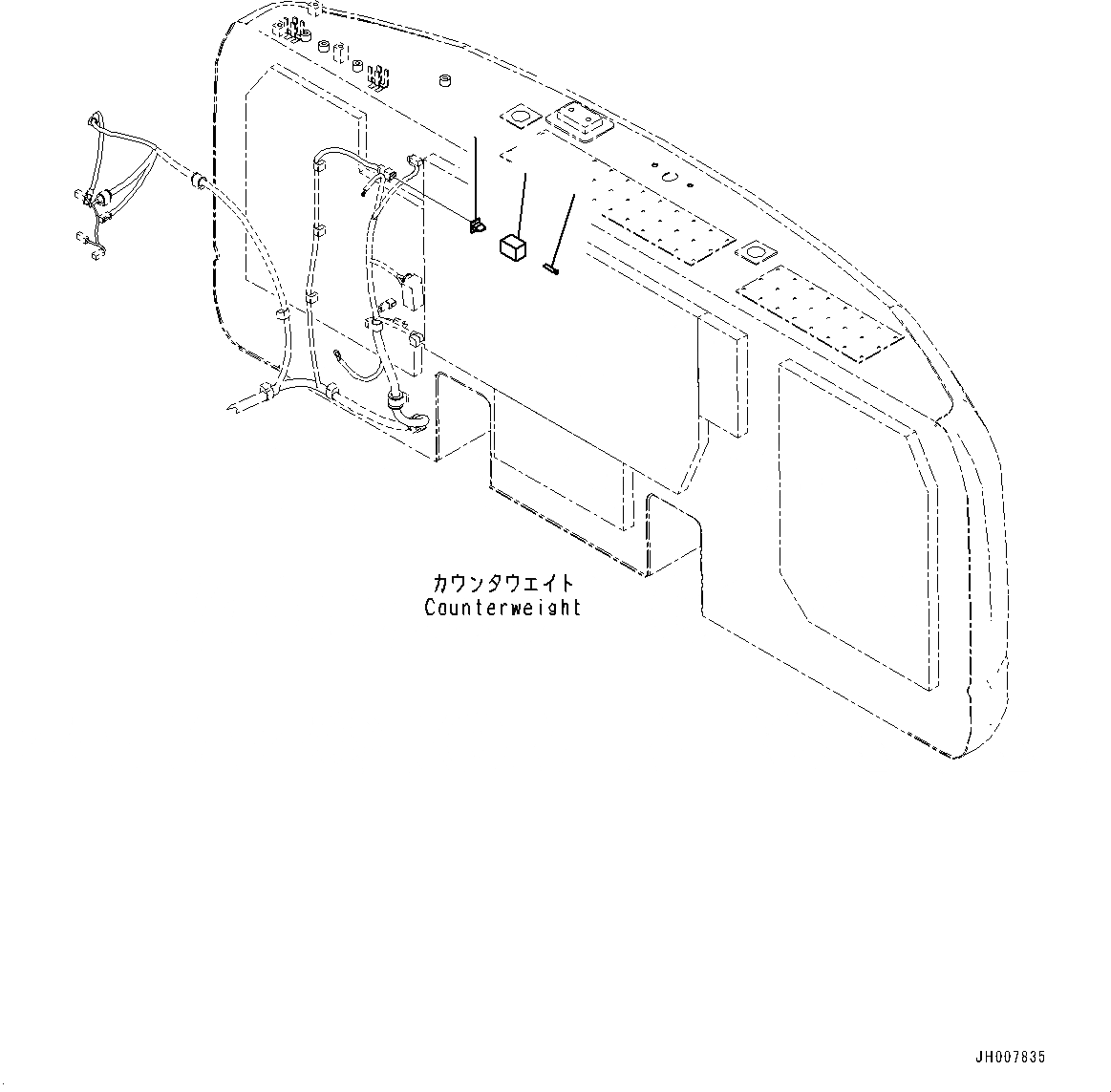 Схема запчастей Komatsu HB205-1 - ЗАДН.VIEW CAMERA, (№7-) ЗАДН.VIEW CAMERA, БЕЗ -CAMERA