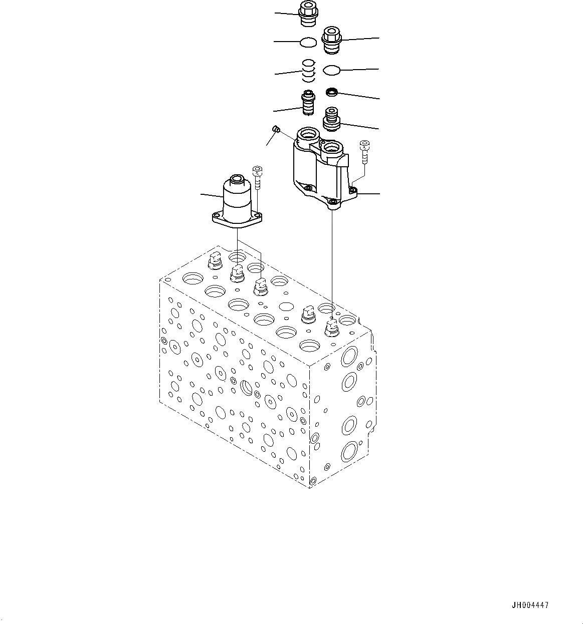 Схема запчастей Komatsu HB205-1 - УПРАВЛЯЮЩ. КЛАПАН, 5-СЕКЦИОНН. (/7) (№-) УПРАВЛЯЮЩ. КЛАПАН