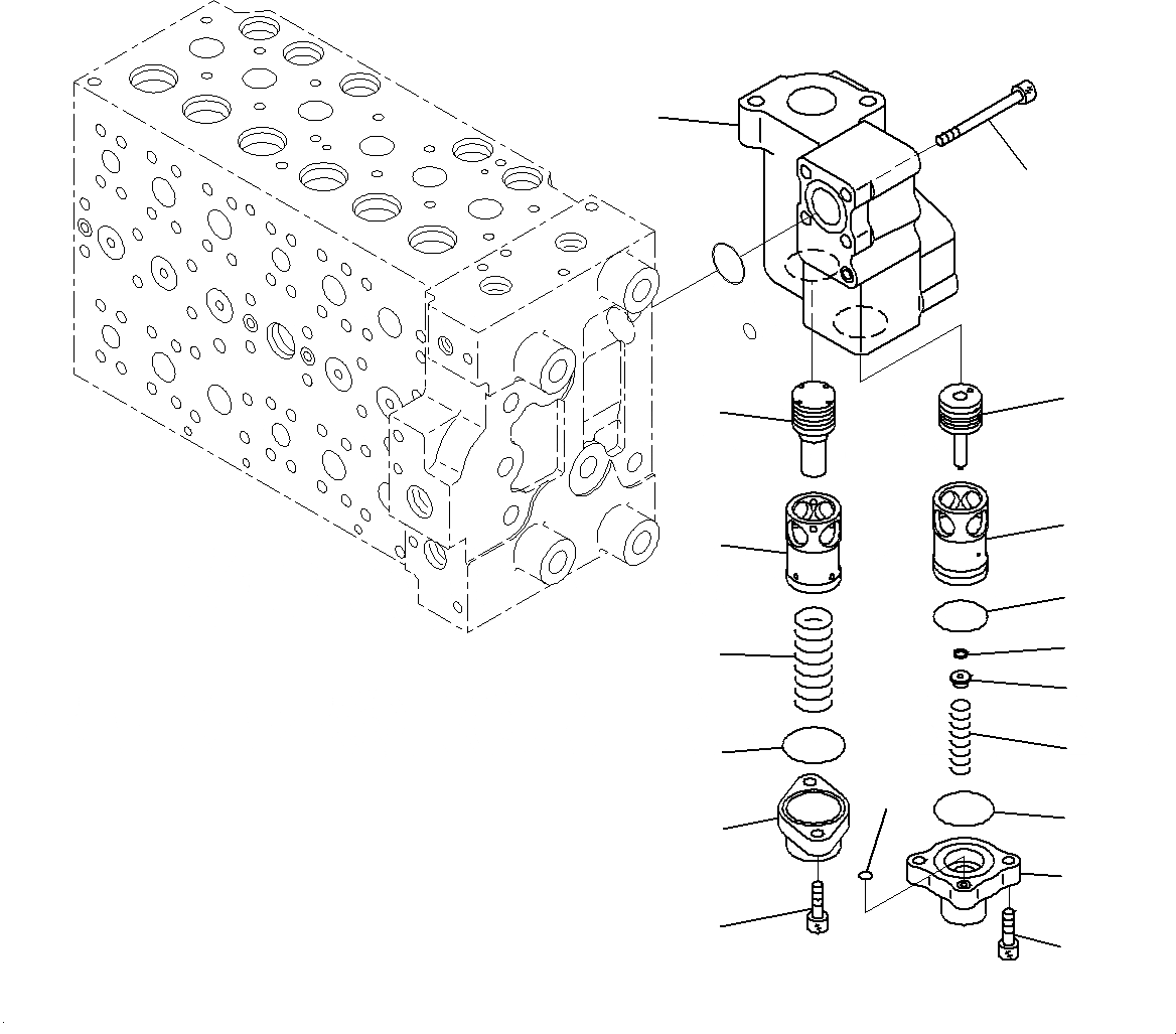 Схема запчастей Komatsu HB205-1 - УПРАВЛЯЮЩ. КЛАПАН, 5-СЕКЦИОНН. (/7) (№-) УПРАВЛЯЮЩ. КЛАПАН