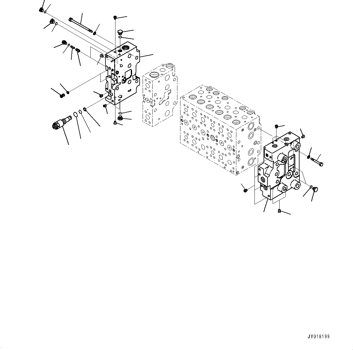 Схема запчастей Komatsu HB205-1 - УПРАВЛЯЮЩ. КЛАПАН, 6-СЕКЦИОНН. (7/) (№-7) УПРАВЛЯЮЩ. КЛАПАН, С -СЕРВИСНЫЙ КЛАПАН