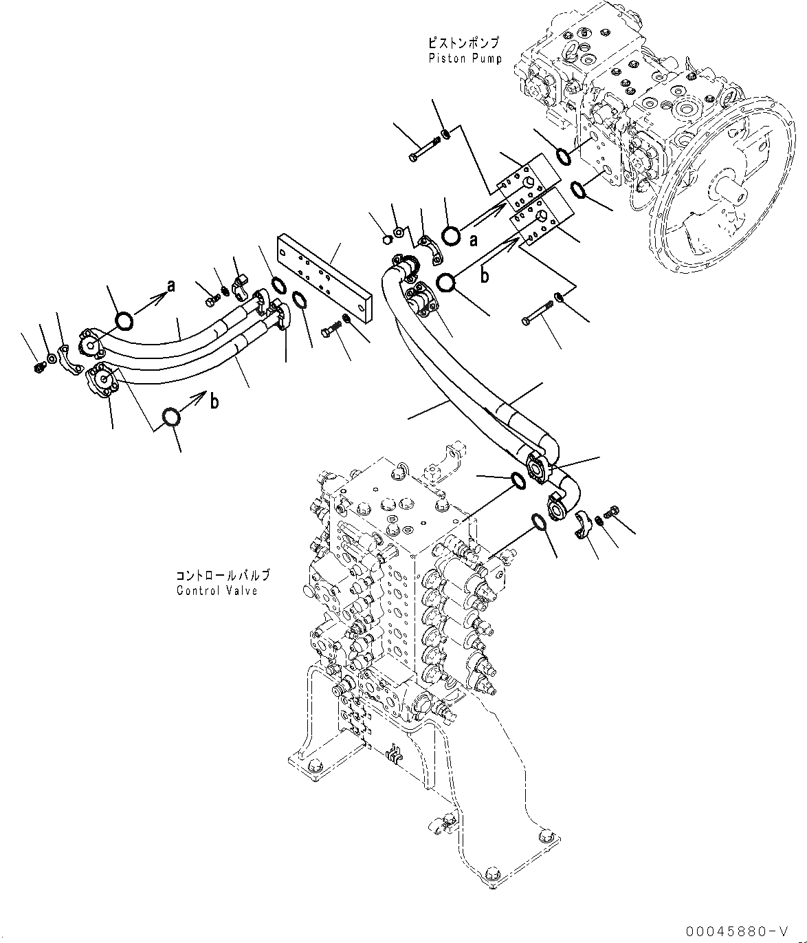 Схема запчастей Komatsu HB205-1 - ПОДАЮЩ. ТРУБЫ (№-) ПОДАЮЩ. ТРУБЫ