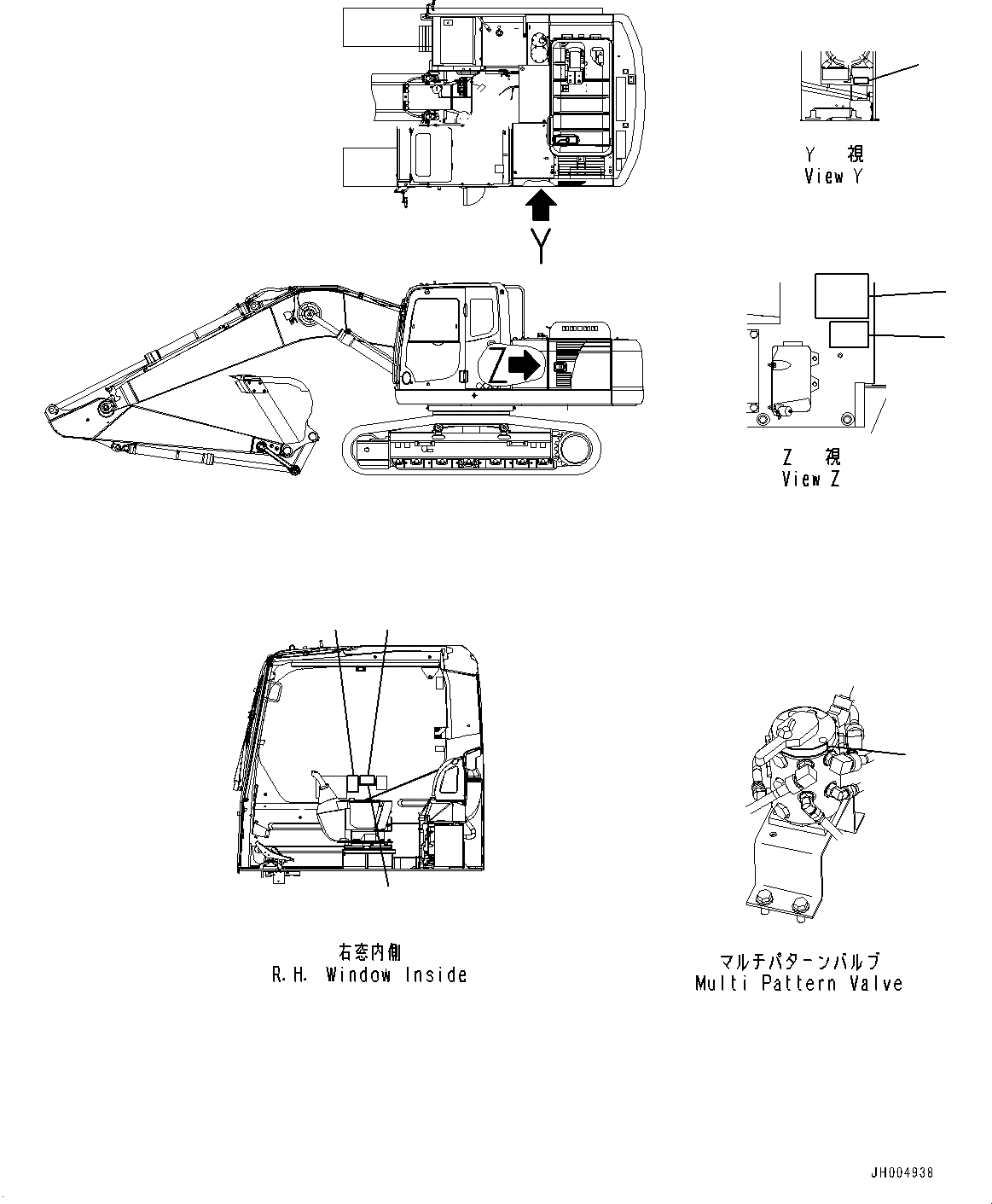 Схема запчастей Komatsu HB205-1 - УПРАВЛ-Е PATTERN ПЛАСТИНЫ (№-) УПРАВЛ-Е PATTERN ПЛАСТИНЫ, АНГЛ., С УПРАВЛ-Е PATTERN CHANGE OVER КЛАПАН