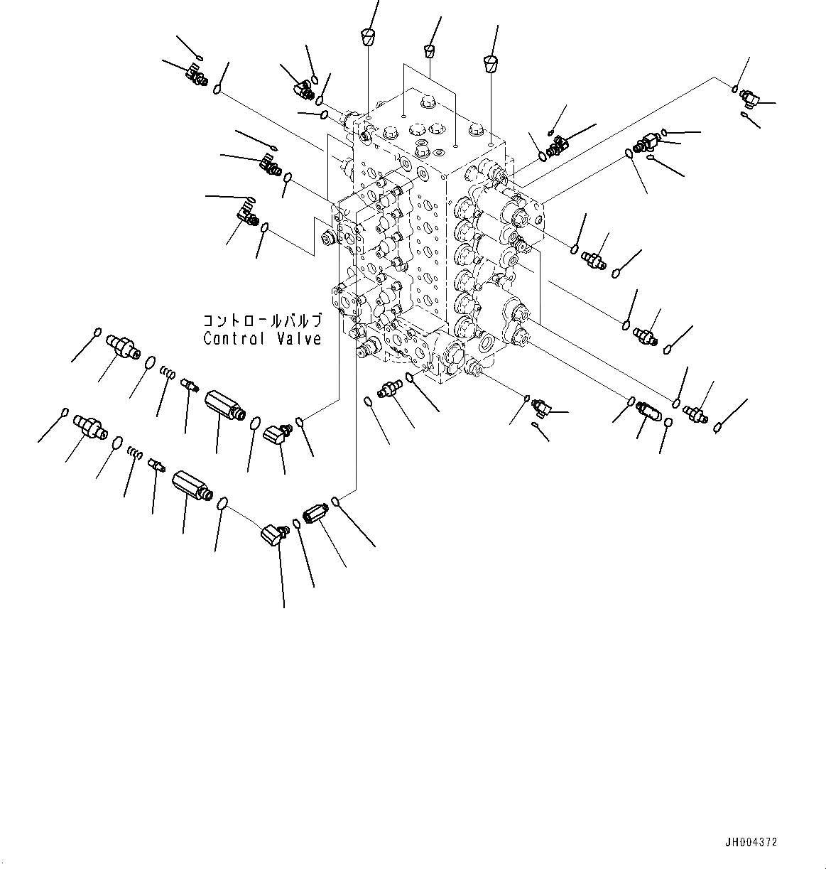 Схема запчастей Komatsu HB215LC-1 - УПРАВЛЯЮЩ. КЛАПАН, СОЕДИНИТЕЛЬН. ЧАСТИ (№-) УПРАВЛЯЮЩ. КЛАПАН