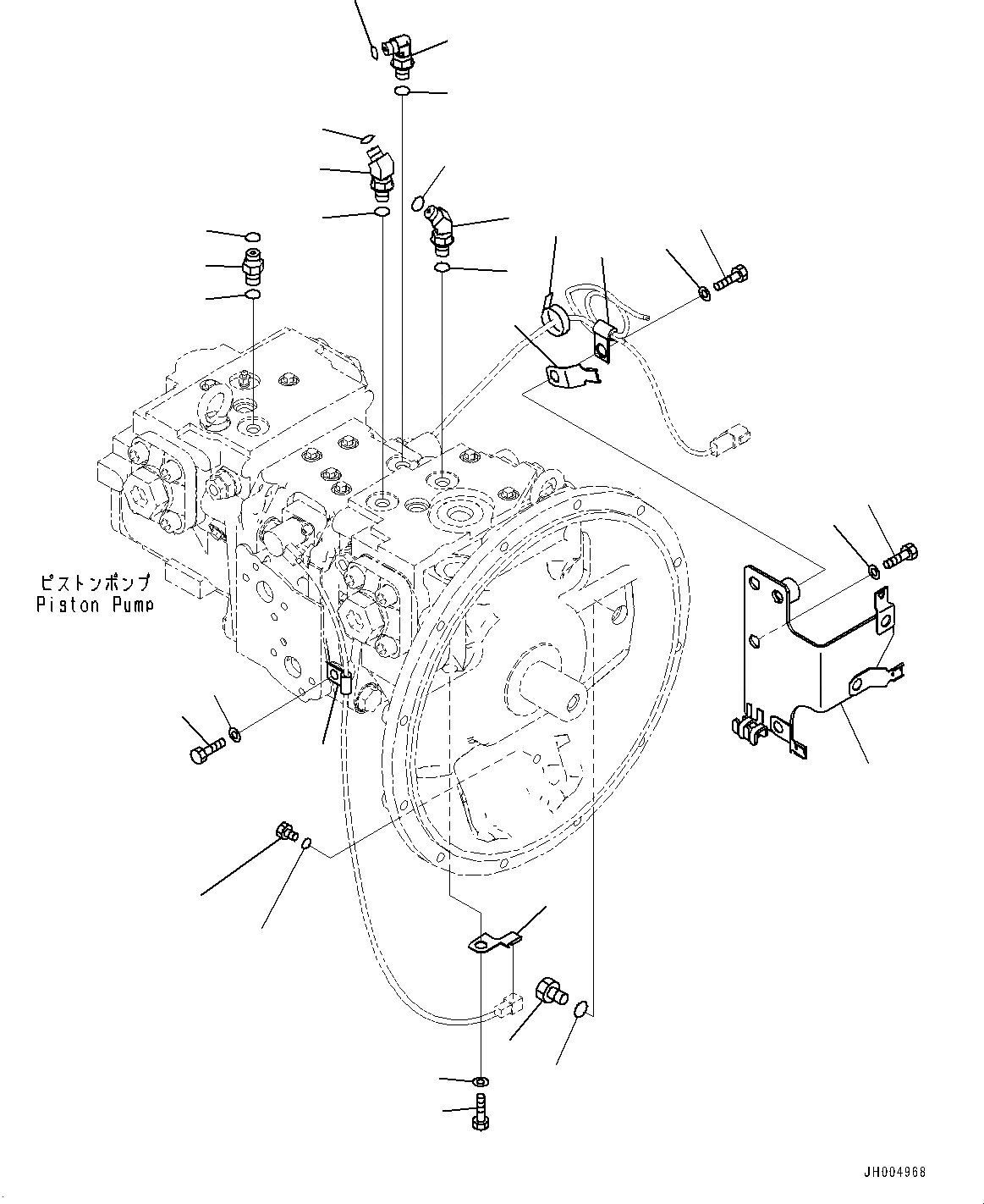 Схема запчастей Komatsu HB215LC-1 - ПОРШЕНЬ НАСОС КОМПОНЕНТЫ (№-) ПОРШЕНЬ НАСОС КОМПОНЕНТЫ