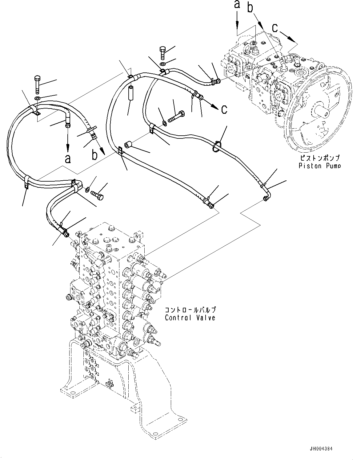 Схема запчастей Komatsu HB215LC-1 - LS ТРУБЫ (№-) LS ТРУБЫ
