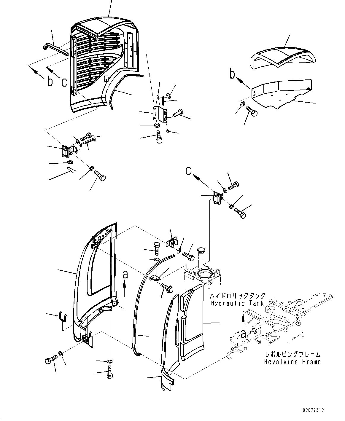 Схема запчастей Komatsu PC35MR-3 - ПРАВ. COVER, КРЫШКА(/) (№-7) ПРАВ. COVER, С КОНДИЦИОНЕРОМ, ДЛЯ КАБИНА ROPS, АВСТРАЛИЯ И НОВ. ZEALAND