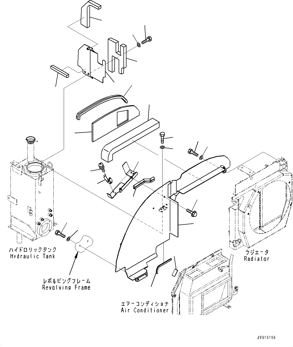 Схема запчастей Komatsu PC35MR-3 - ПРАВ. COVER, КРЫШКА(/) (№-7) ПРАВ. COVER, С КОНДИЦИОНЕРОМ, ДЛЯ КАБИНА ROPS, АВСТРАЛИЯ И НОВ. ZEALAND