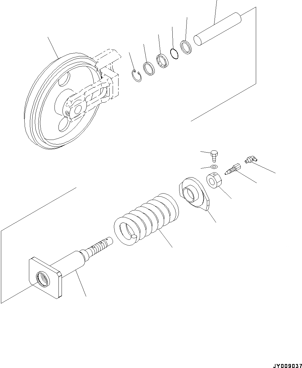 Схема запчастей Komatsu PC35MR-3 - ГУСЕНИЦЫ ASSEMBLY, ОПОРНЫЙ ЭЛЕМЕНТ ЛЕНИВЦА (№-) ГУСЕНИЦЫ ASSEMBLY, БЕЗ ГУСЕНИЦЫ