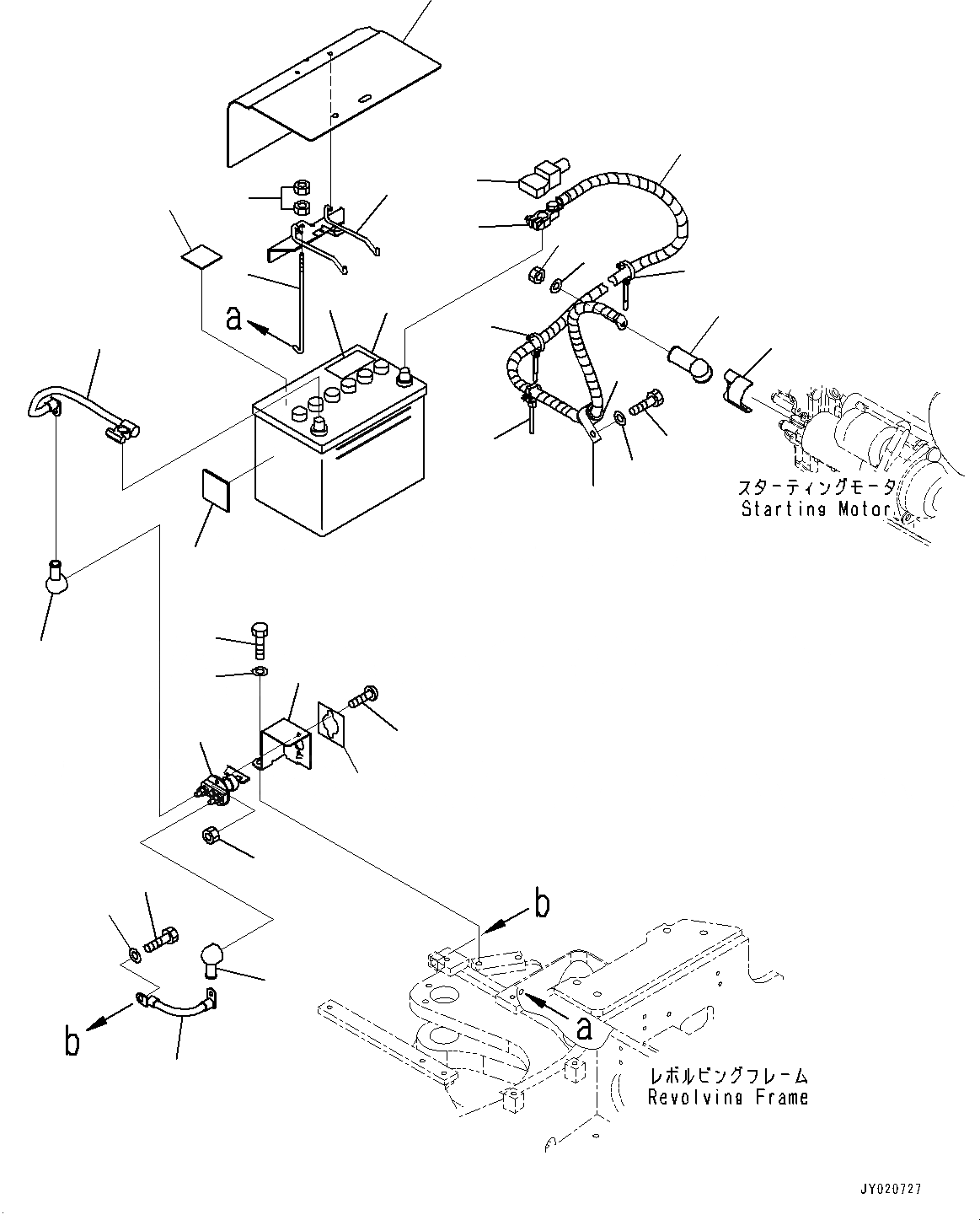 Схема запчастей Komatsu PC35MR-3 - АККУМУЛЯТОР (№9-) АККУМУЛЯТОР, ДЛЯ СТРАН ЕС ARRANGEMENT