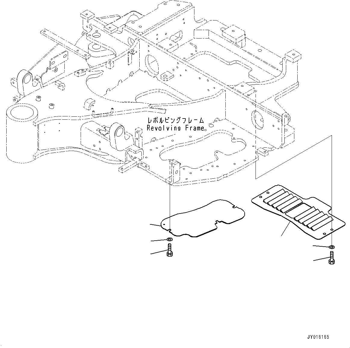 Схема запчастей Komatsu PC35MR-3 - НИЖН. КРЫШКА (№7-) НИЖН. КРЫШКА, ДЛЯ ЯПОН., ЕС ARRANGEMENT