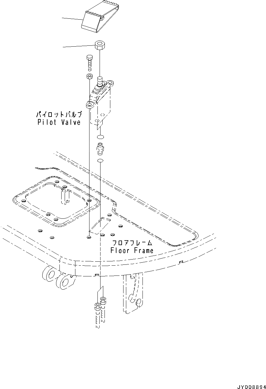 Схема запчастей Komatsu PC35MR-3 - ОСНОВН. КОНСТРУКЦИЯ, КРОМЕ ЯПОН., -ДОПОЛН. АКТУАТОР ТРУБЫ, ВЫСОК. ЕМК., С МАСТЕР КЛЮЧ, НАВЕСН. ОБОРУД ПЕДАЛЬ (№8-) ОСНОВН. КОНСТРУКЦИЯ, КРОМЕ ЯПОН., -ДОПОЛН. АКТУАТОР ТРУБЫ, ВЫСОК. ЕМК., С МАСТЕР КЛЮЧ