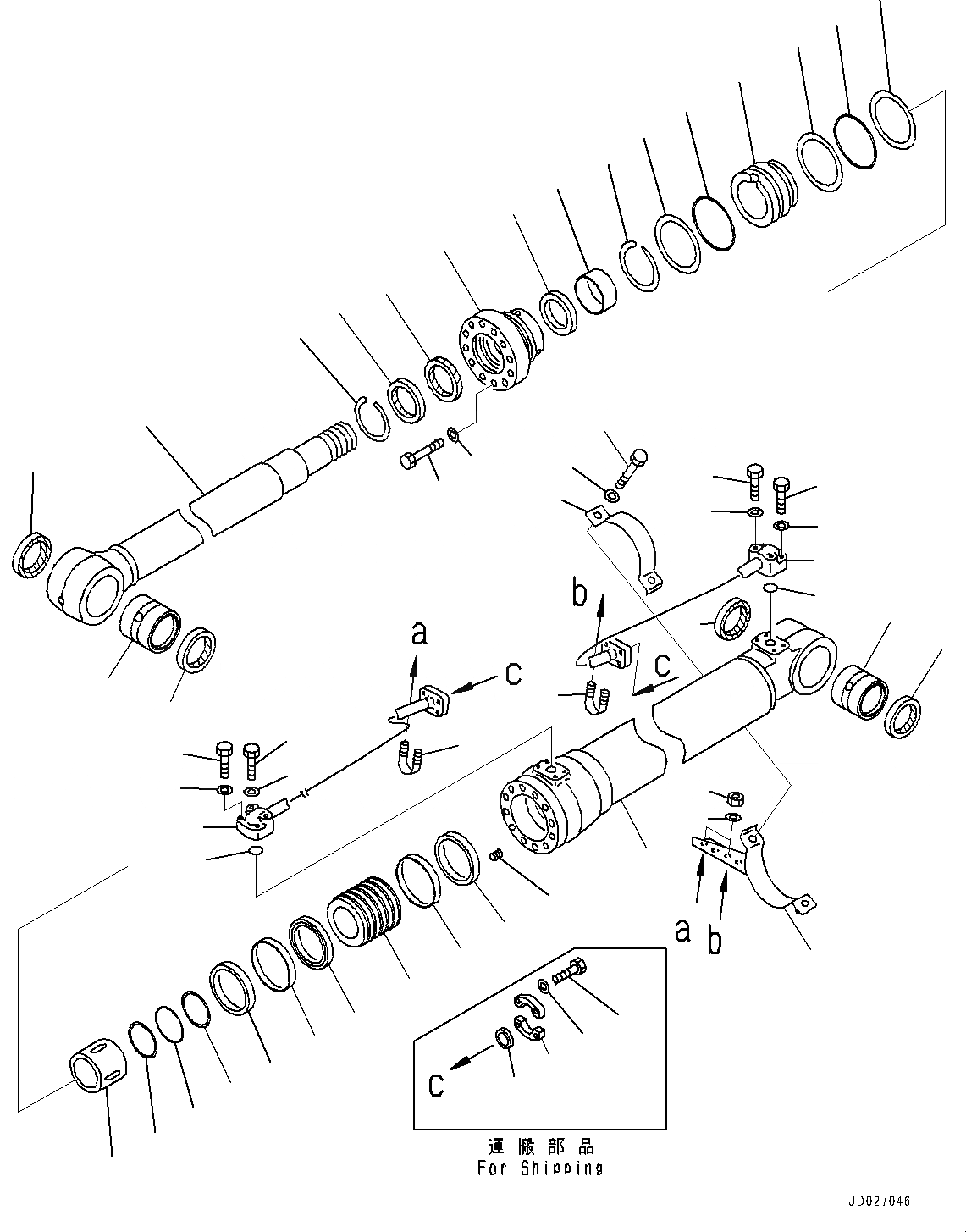 Схема запчастей Komatsu PC220LC-8 - ЦИЛИНДР СТРЕЛЫ, ЛЕВ. (№8-) ЦИЛИНДР СТРЕЛЫ, БОЛЬШ. DIAMETER ТИП