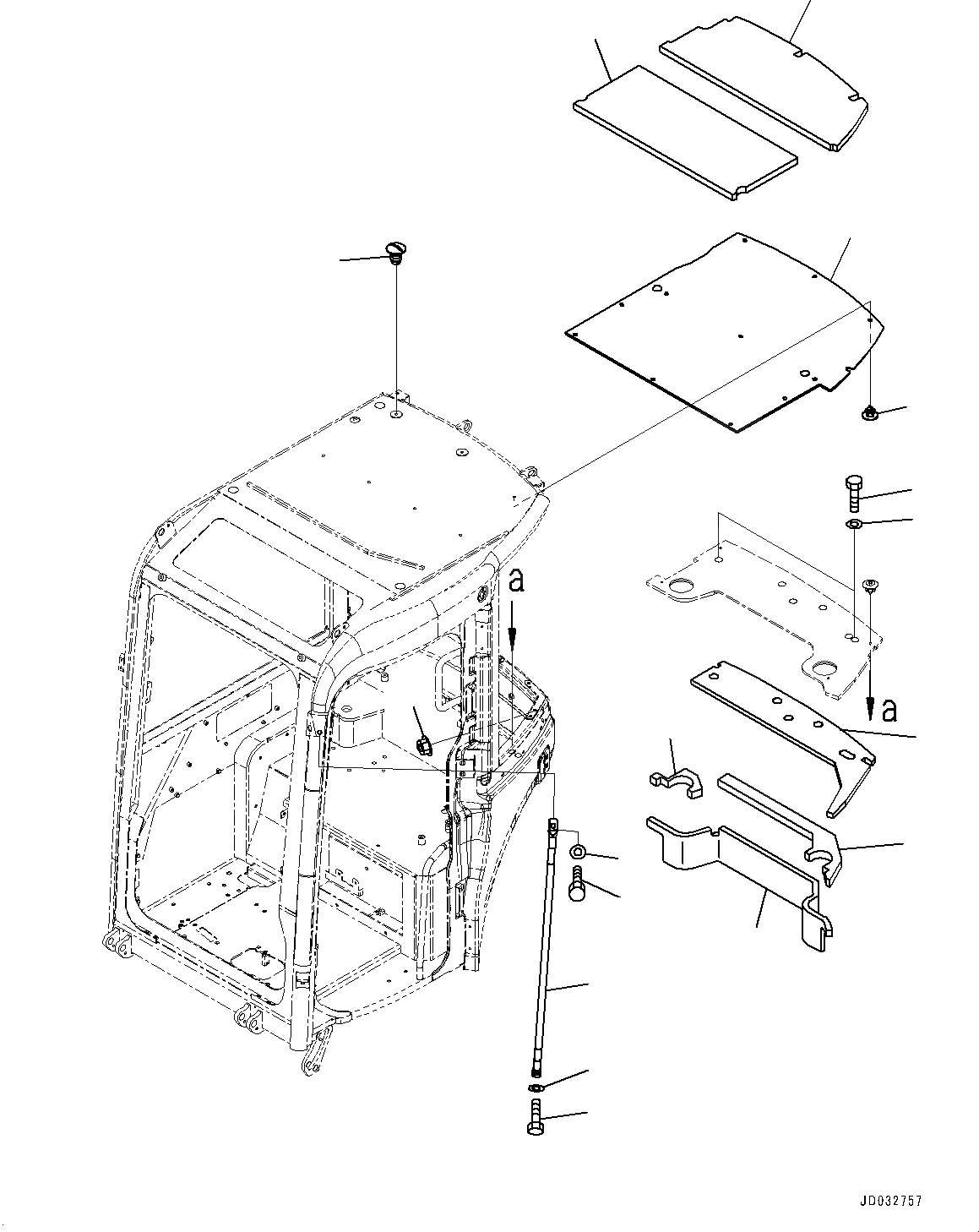 Схема запчастей Komatsu PC30MR-3 - КАБИНА, КАБИНА IN ЧАСТИ, ЗАДН. КРЫШКА (№-) КАБИНА, -ДОПОЛН. АКТУАТОР ТРУБЫ, С КОНДИЦИОНЕРОМ, МАСТЕР КЛЮЧ, ДЛЯ АВСТРАЛИИ И НОВ. ZEALAND