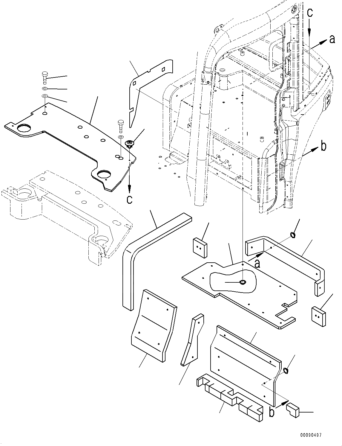 Схема запчастей Komatsu PC30MR-3 - КАБИНА, ЩИТКИ (№-) КАБИНА, -ДОПОЛН. АКТУАТОР ТРУБЫ, С КОНДИЦИОНЕРОМ, МАСТЕР КЛЮЧ, ДЛЯ АВСТРАЛИИ И НОВ. ZEALAND