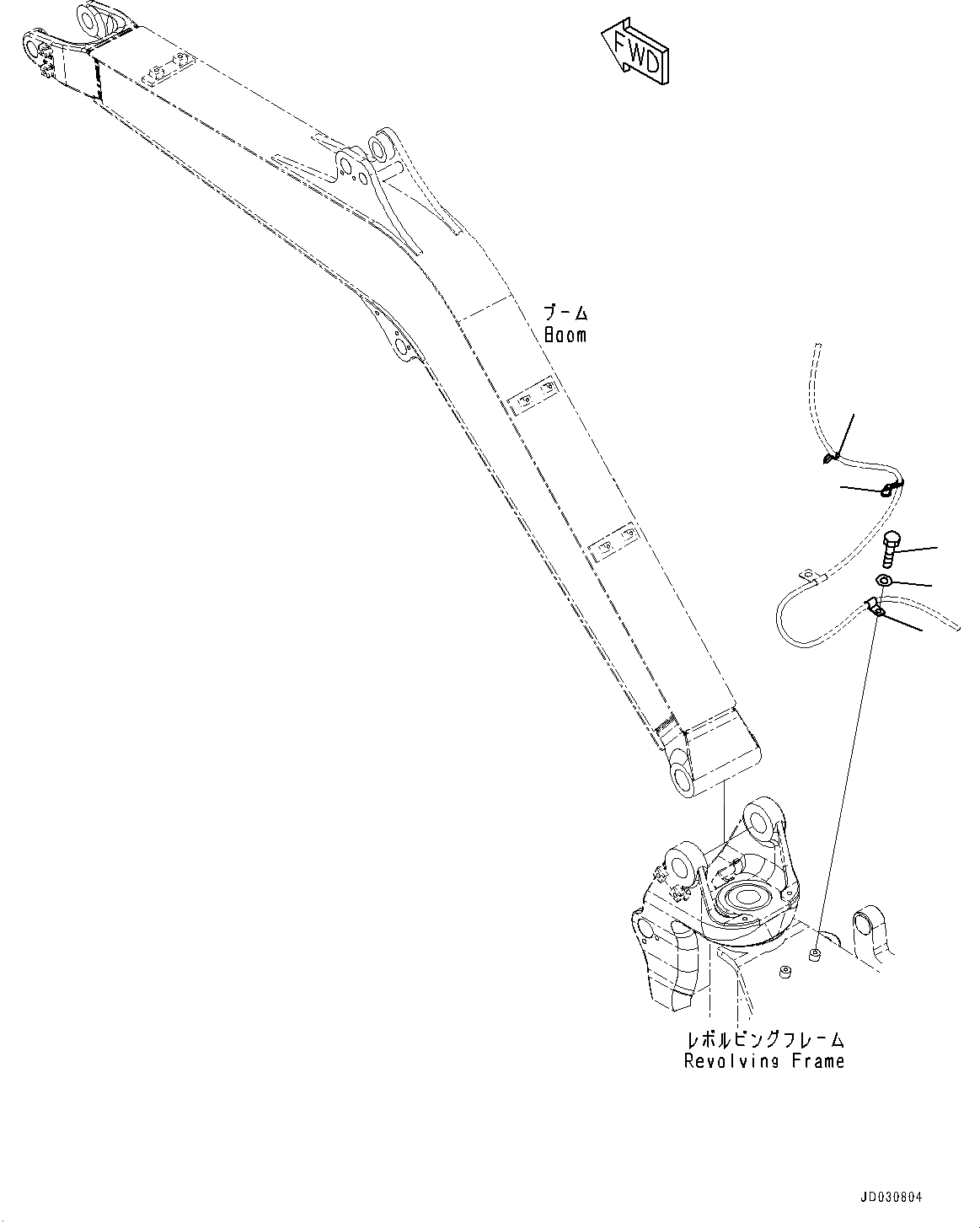 Схема запчастей Komatsu PC30MR-3 - СТРЕЛА, КРЕПЛЕНИЕ (№7-) СТРЕЛА, 8MM СТРЕЛА