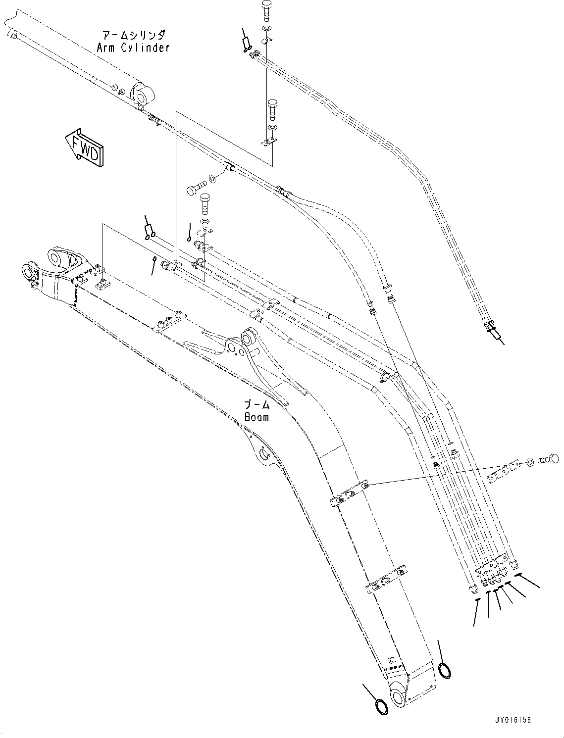 Схема запчастей Komatsu PC30MR-3 - СТРЕЛА, О-КОЛЬЦО (№-) СТРЕЛА, 8MM СТРЕЛА, ГИДРОМОЛОТ, ДЛЯ KOREA