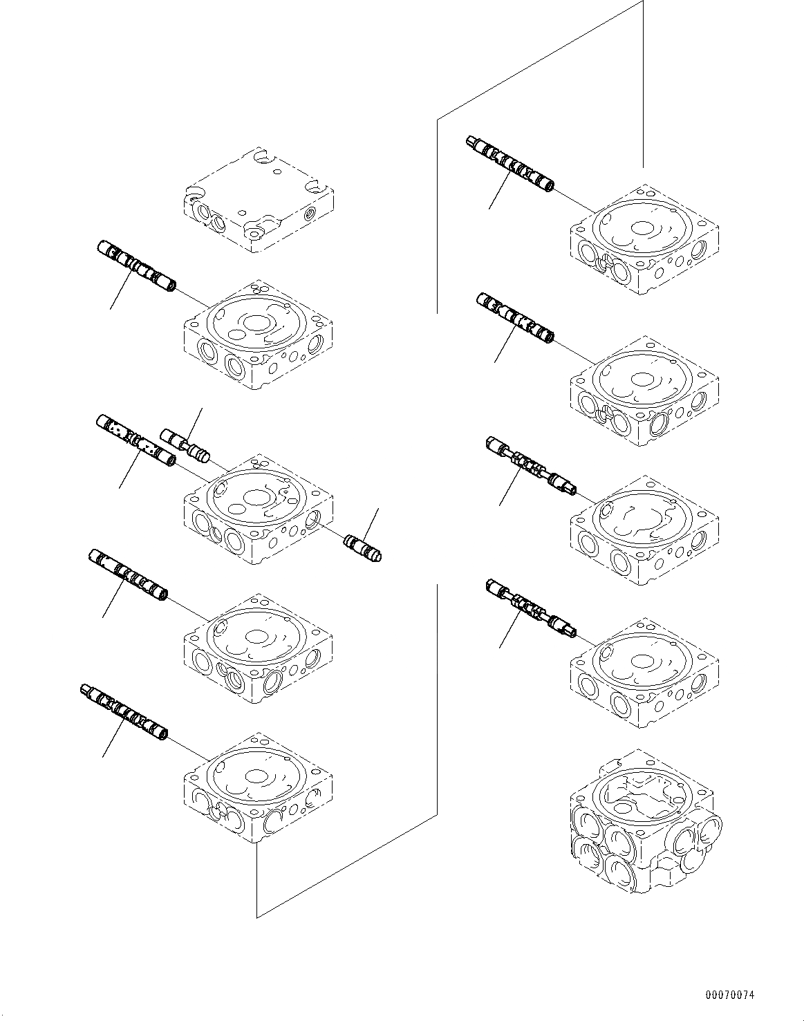 Схема запчастей Komatsu PC30MR-3 - УПРАВЛЯЮЩ. КЛАПАН, 8-КЛАПАН (/) (№7-) УПРАВЛЯЮЩ. КЛАПАН, ДЛЯ КАБИНА ROPS