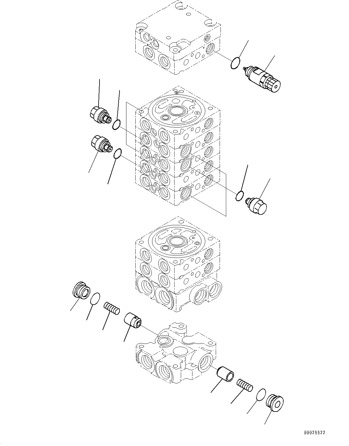 Схема запчастей Komatsu PC30MR-3 - УПРАВЛЯЮЩ. КЛАПАН, 8-КЛАПАН (/) (№-) УПРАВЛЯЮЩ. КЛАПАН, ДЛЯ СИСТЕМА ROPS