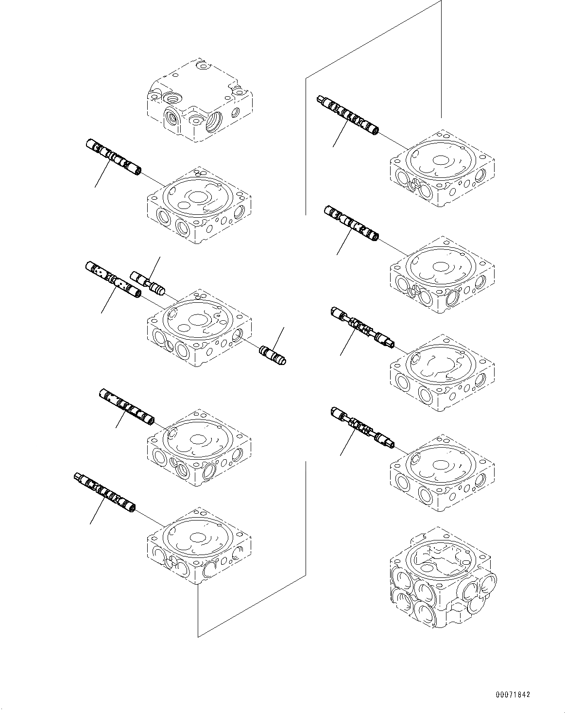 Схема запчастей Komatsu PC27MR-3 - УПРАВЛЯЮЩ. КЛАПАН, 8-КЛАПАН (/) (№-) УПРАВЛЯЮЩ. КЛАПАН, БЕЗ -ДОПОЛН. АКТУАТОР ТРУБЫ