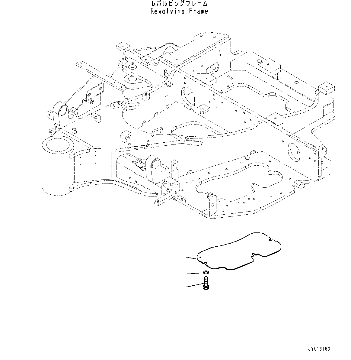 Схема запчастей Komatsu PC27MR-3 - НИЖН. КРЫШКА (№-) НИЖН. КРЫШКА