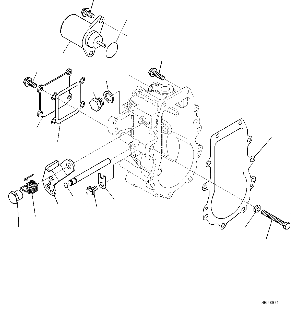 Схема запчастей Komatsu 3D88E-6 - ДВИГАТЕЛЬ, ВНУТР. ЧАСТИ, РЕГУЛЯТОР (№-9) ДВИГАТЕЛЬ